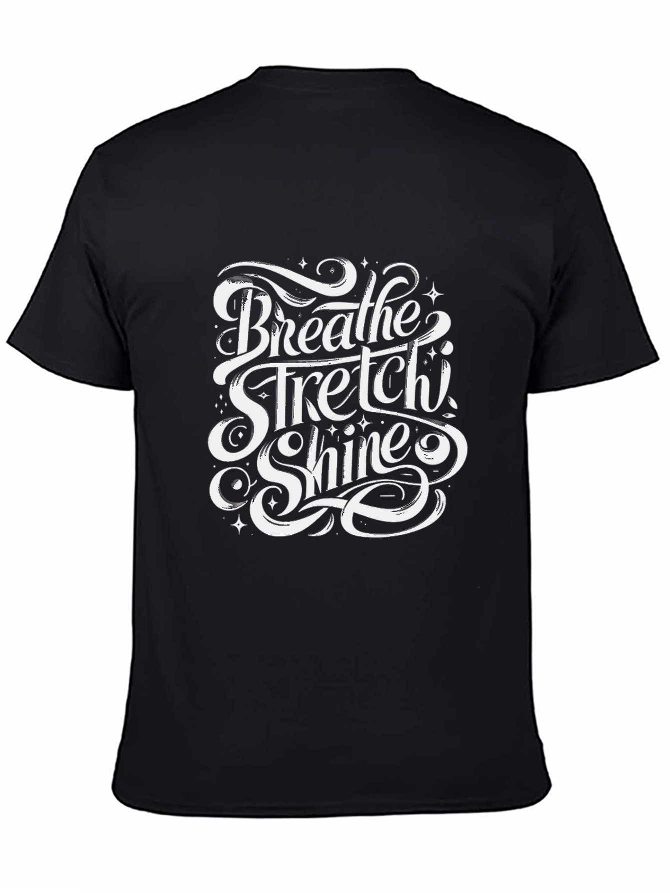 Breathe Stretch Shine Graphic T-Shirt - Black