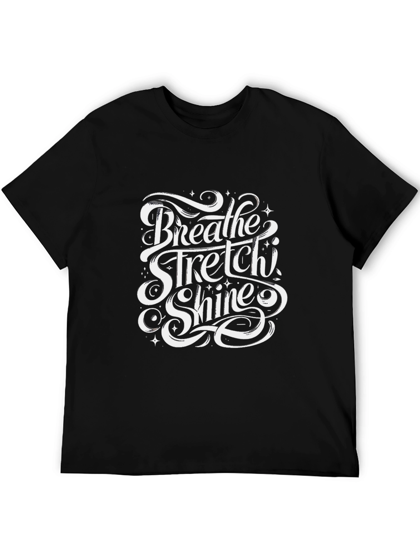 Breathe Stretch Shine Graphic T-Shirt - Black