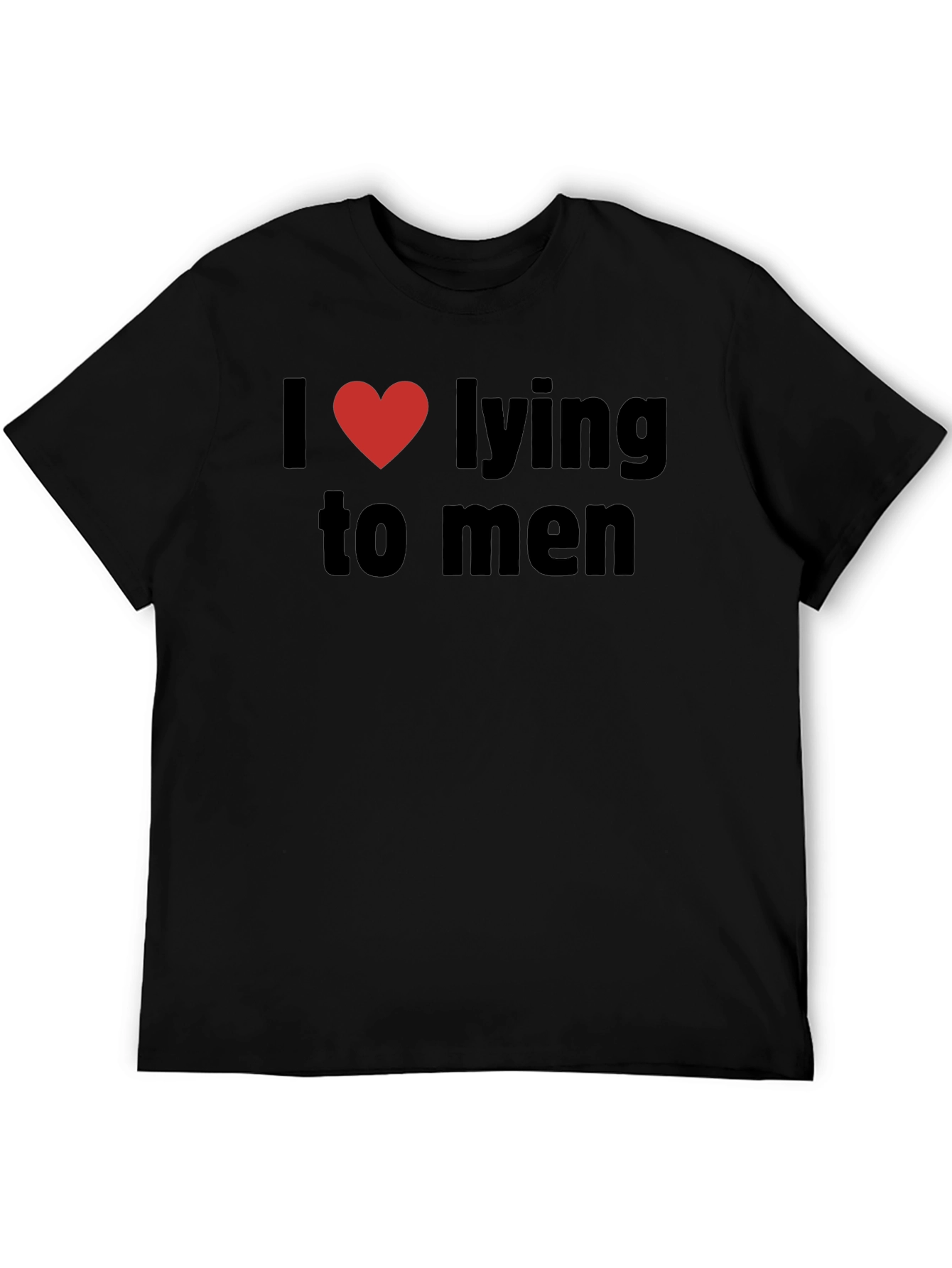 I Heart Lying To Men Graphic Tee - Black