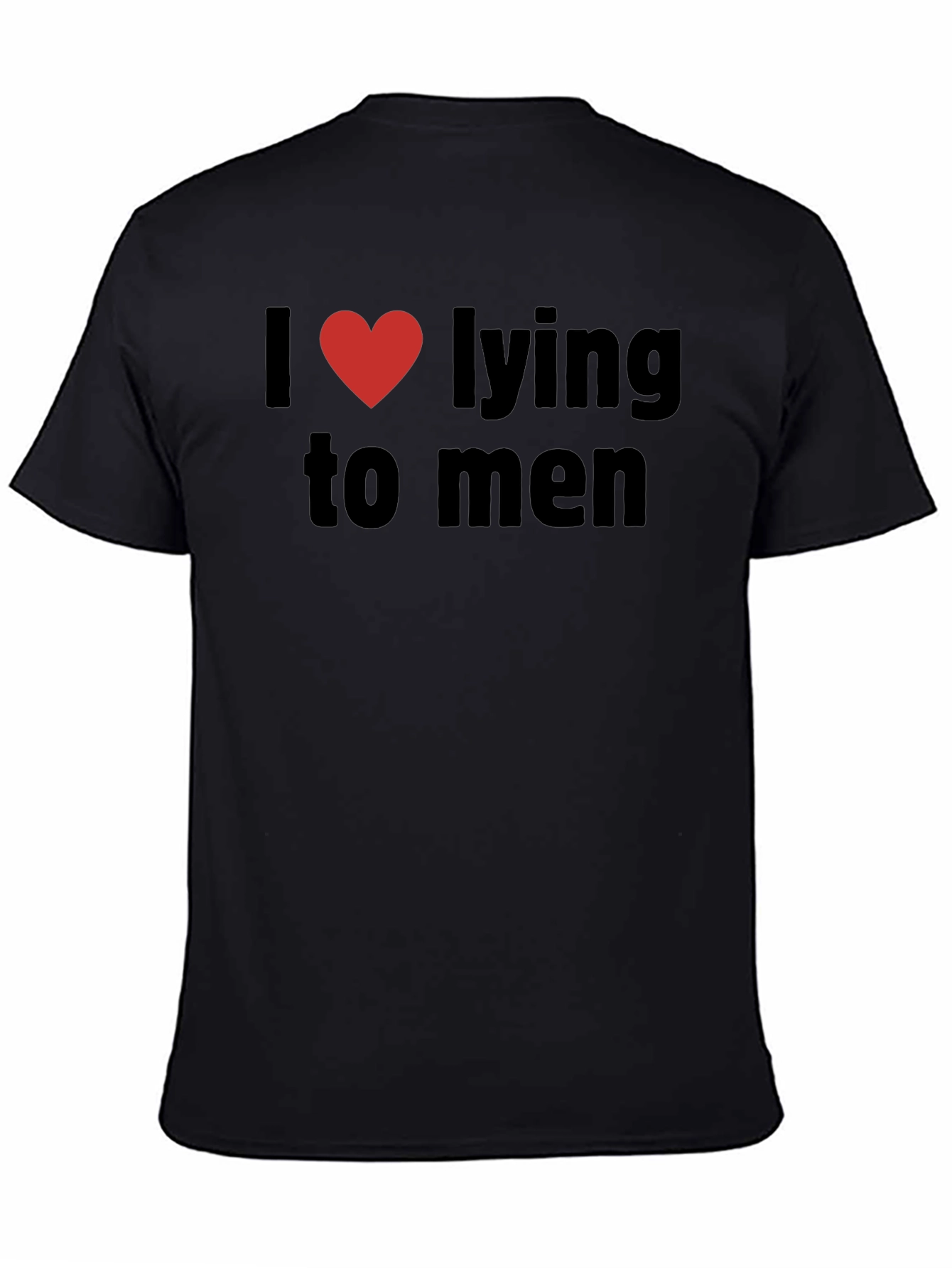 I Heart Lying To Men Graphic Tee - Black