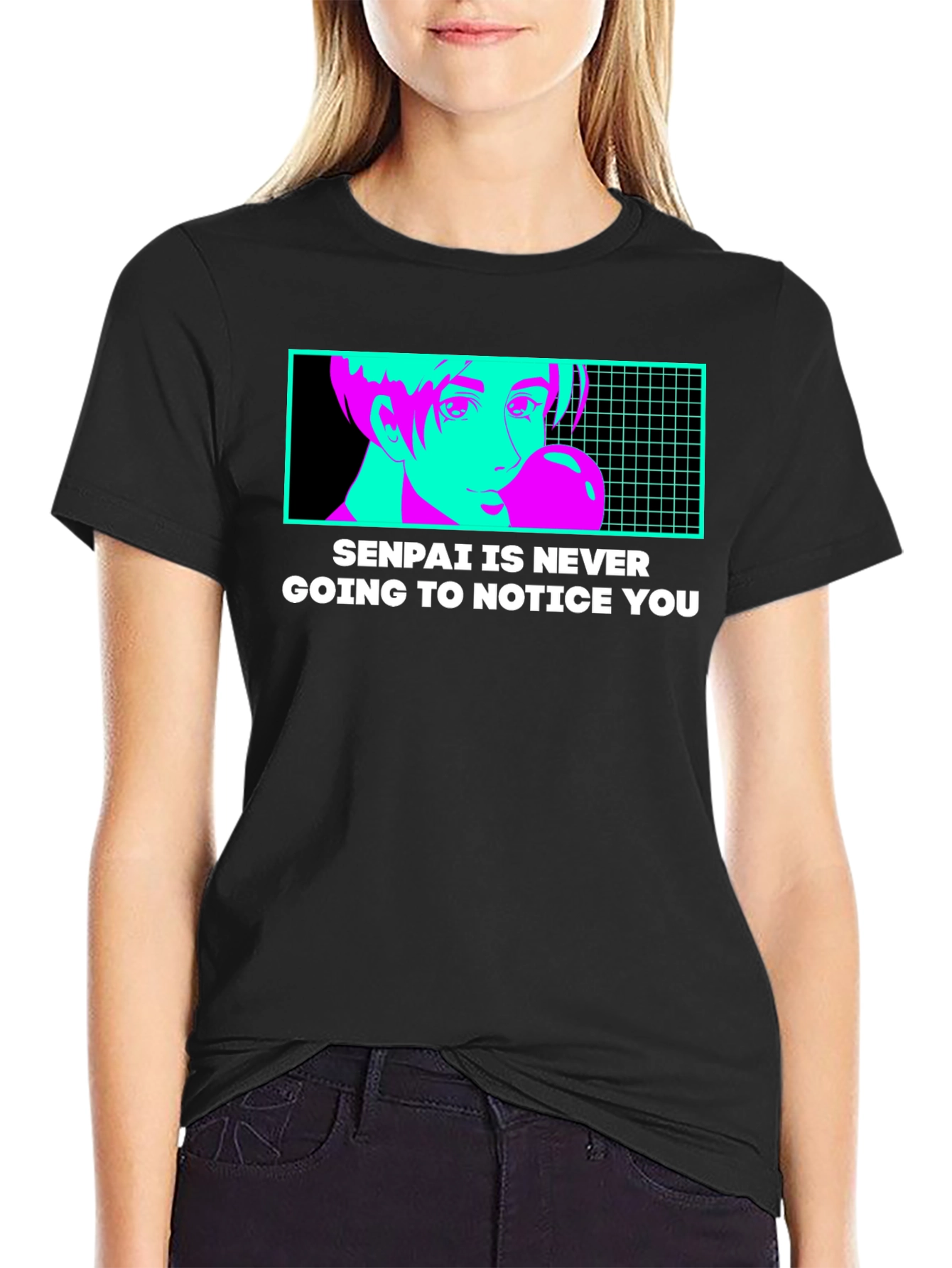 Senpai Will Never Notice T-Shirt - Anime Style