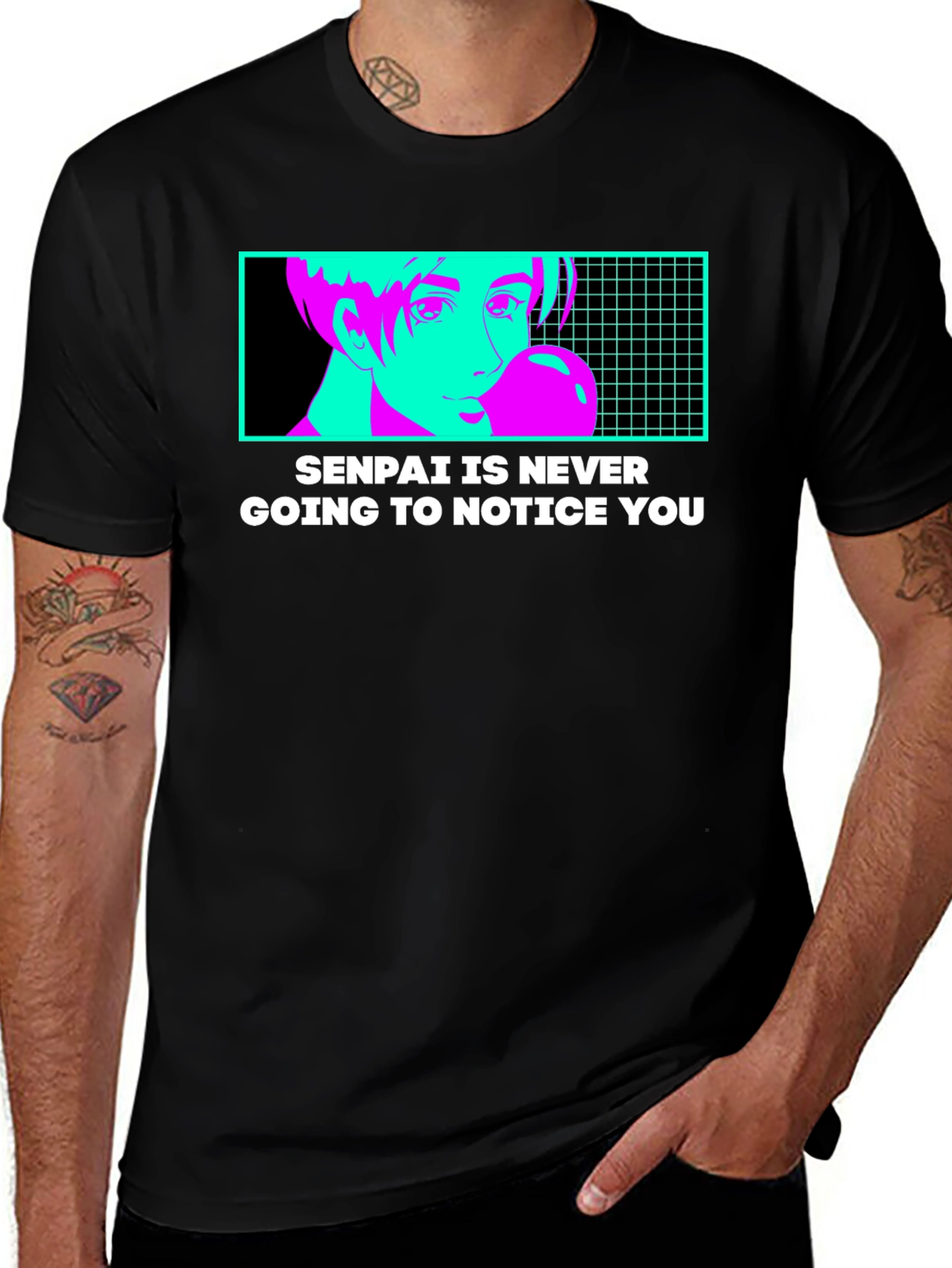 Senpai Will Never Notice T-Shirt - Anime Style