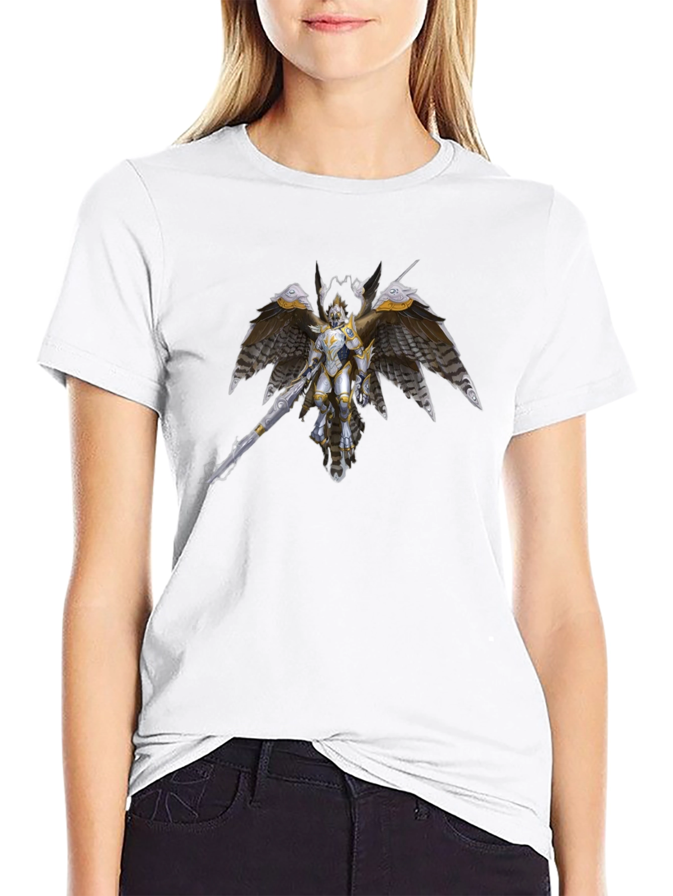 Winged Knight Graphic Tee - Black
