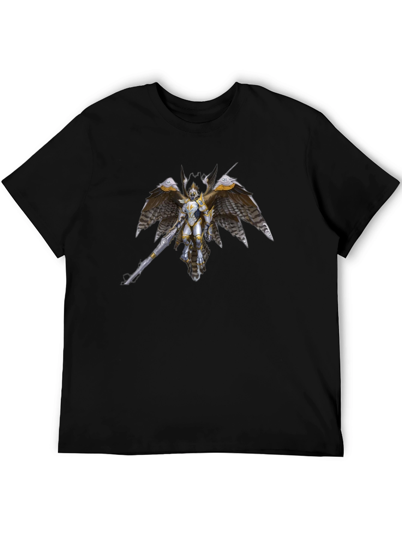 Winged Knight Graphic Tee - Black