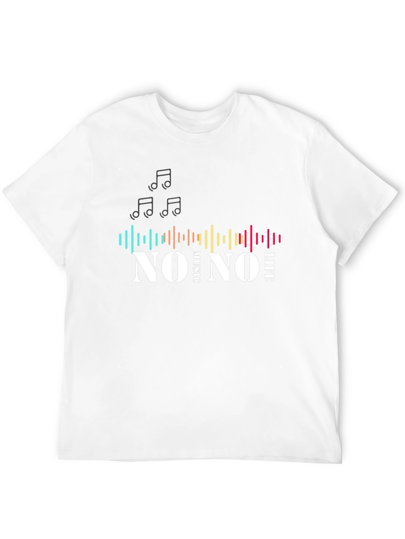 No Music No Life Black T-Shirt