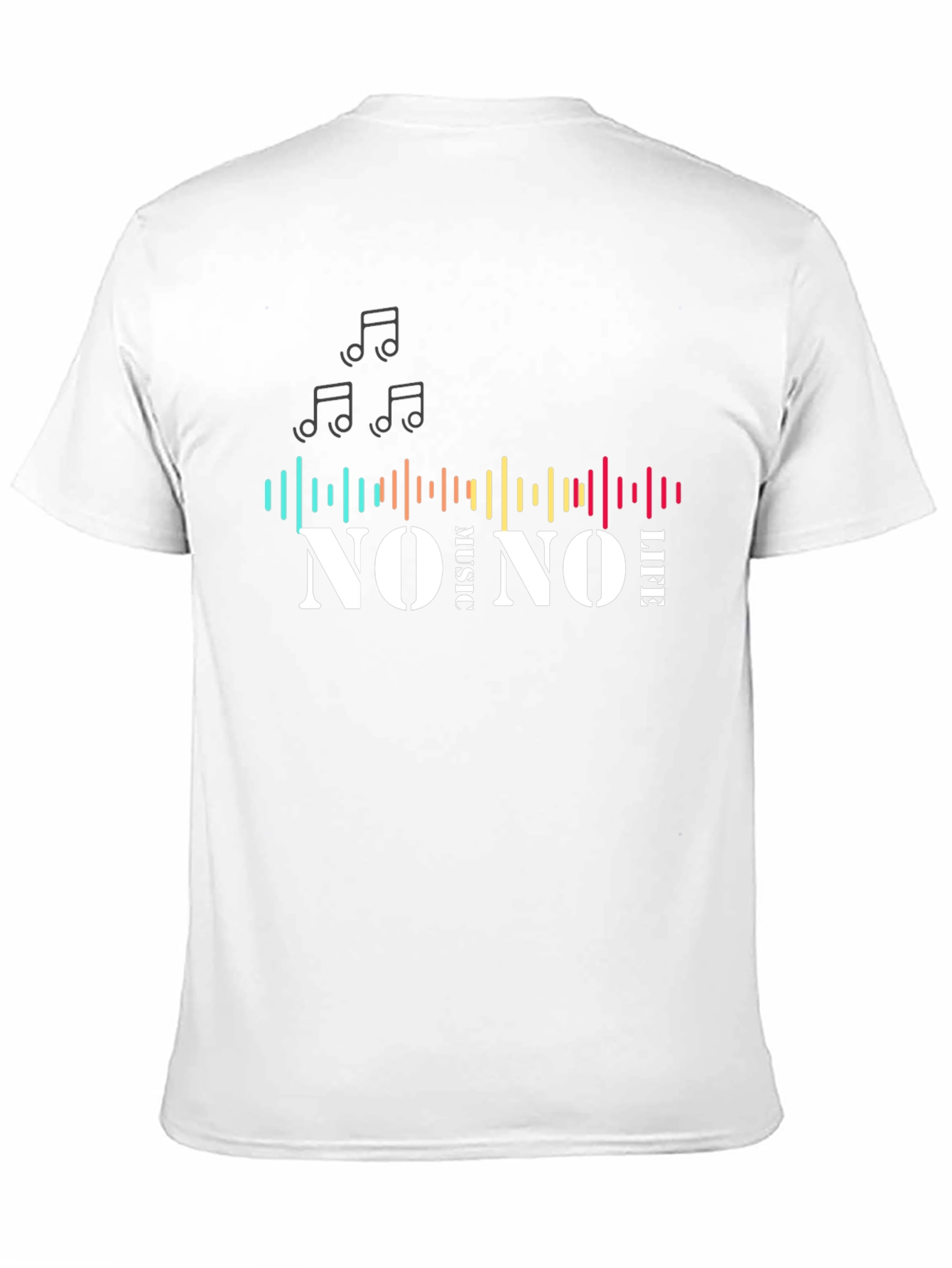 No Music No Life Black T-Shirt