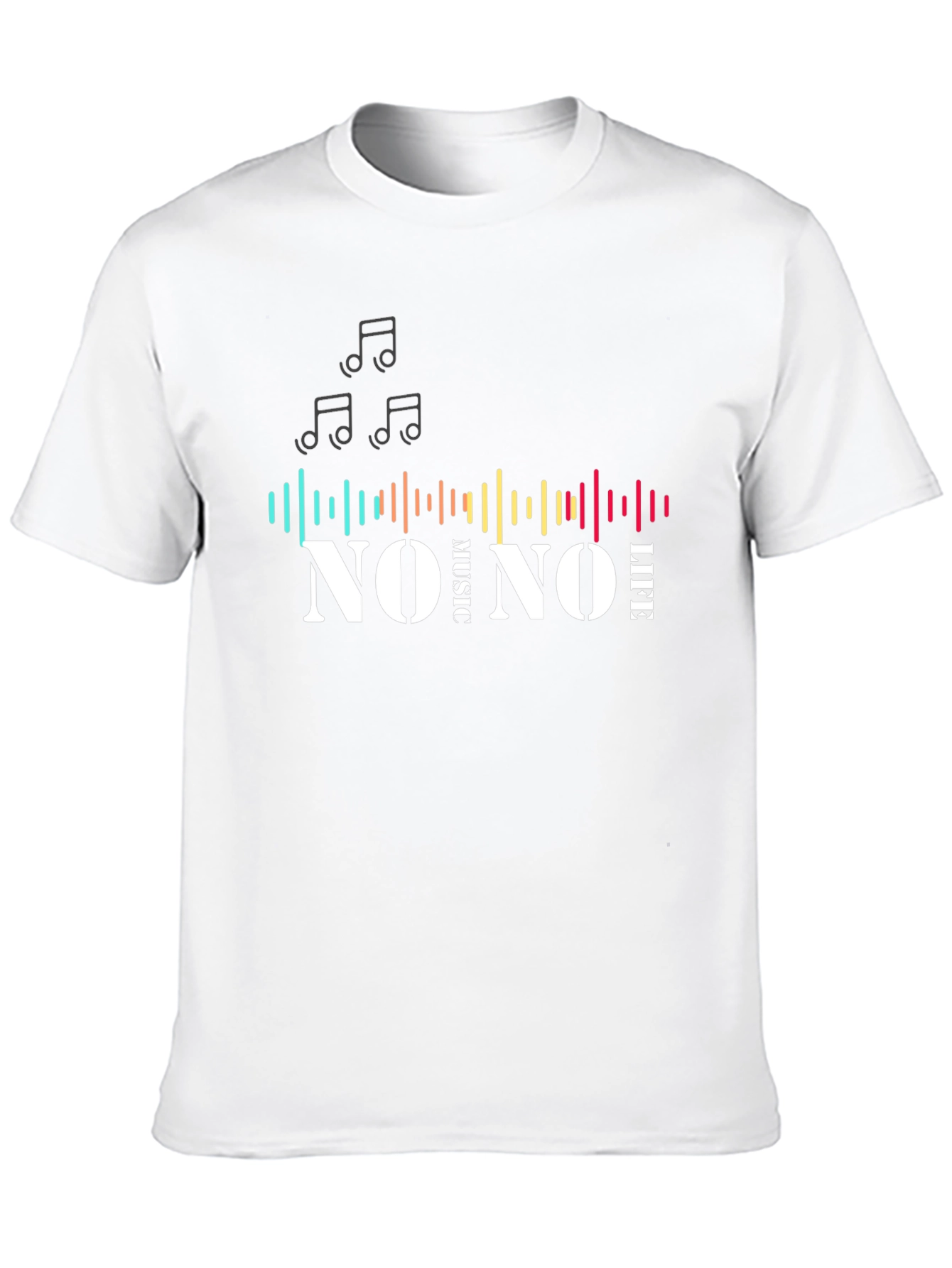 No Music No Life Black T-Shirt
