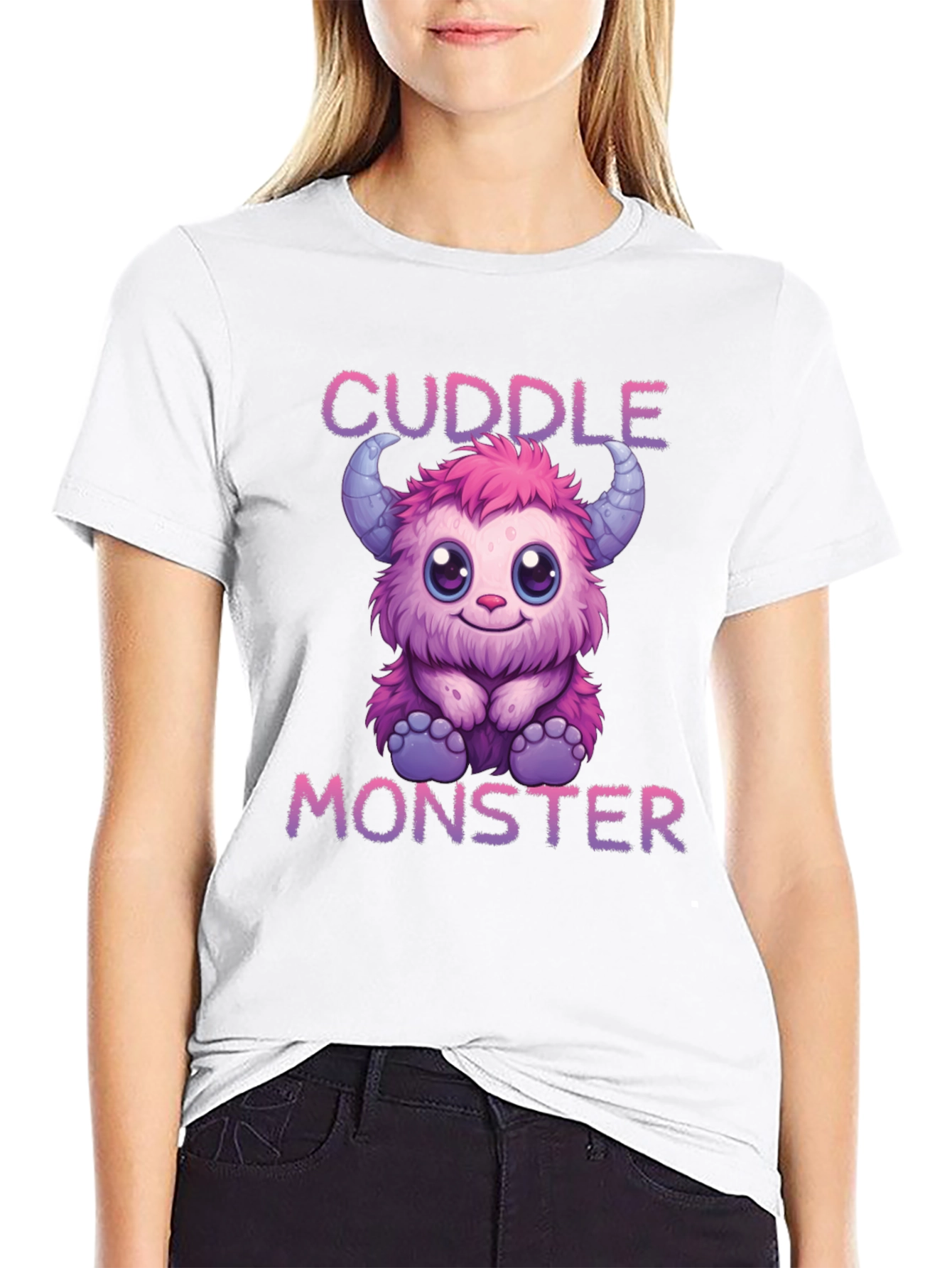 Cuddle Monster Black T-Shirt