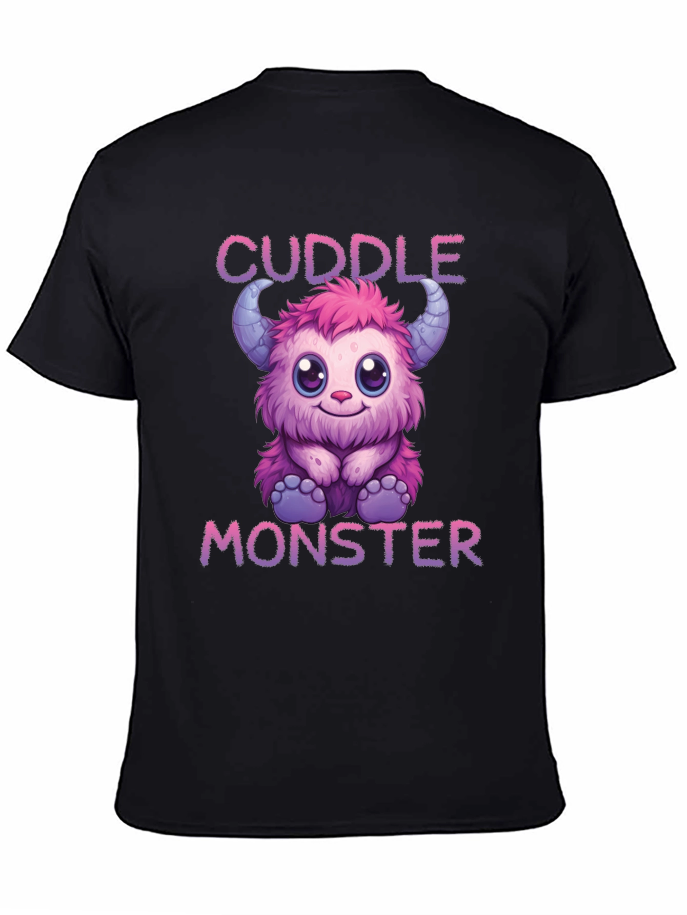 Cuddle Monster Black T-Shirt