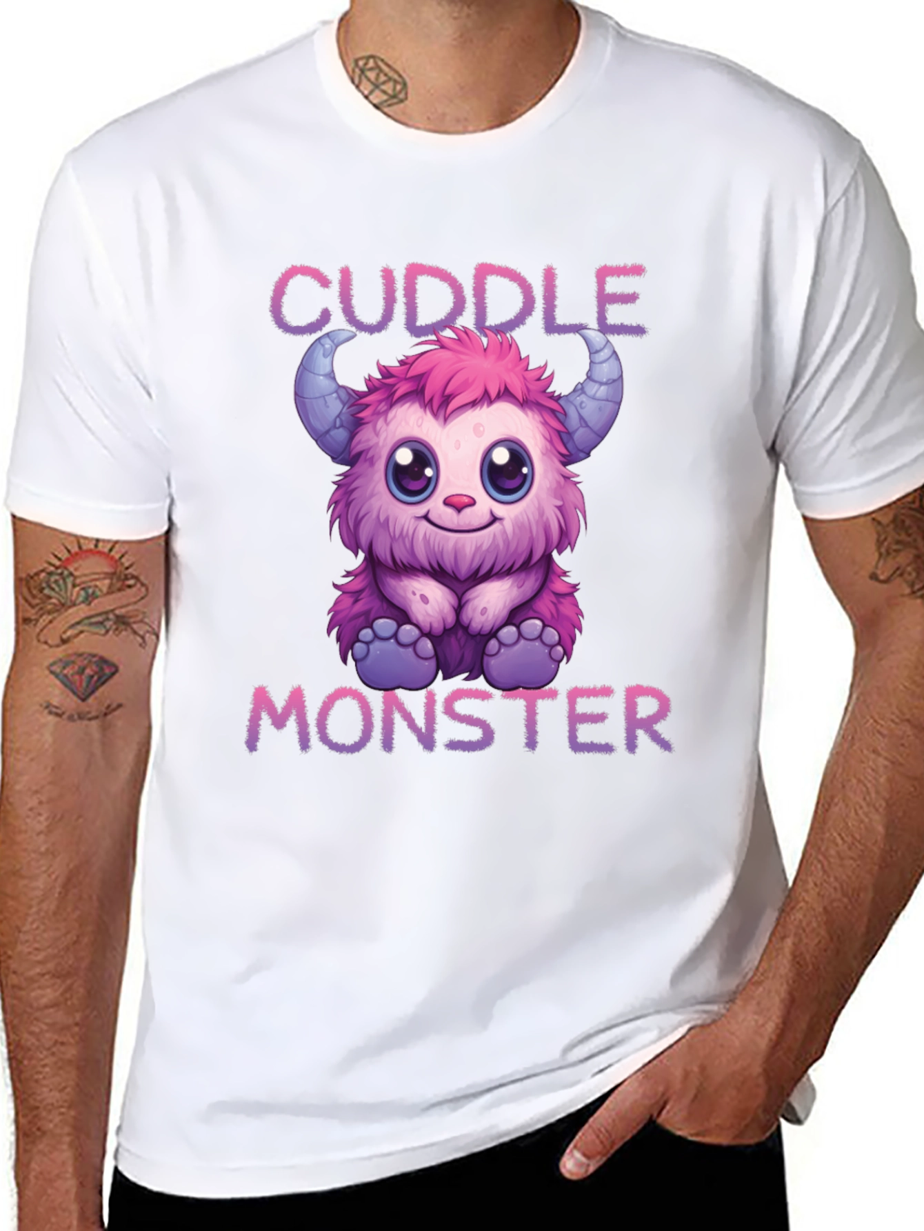 Cuddle Monster Black T-Shirt