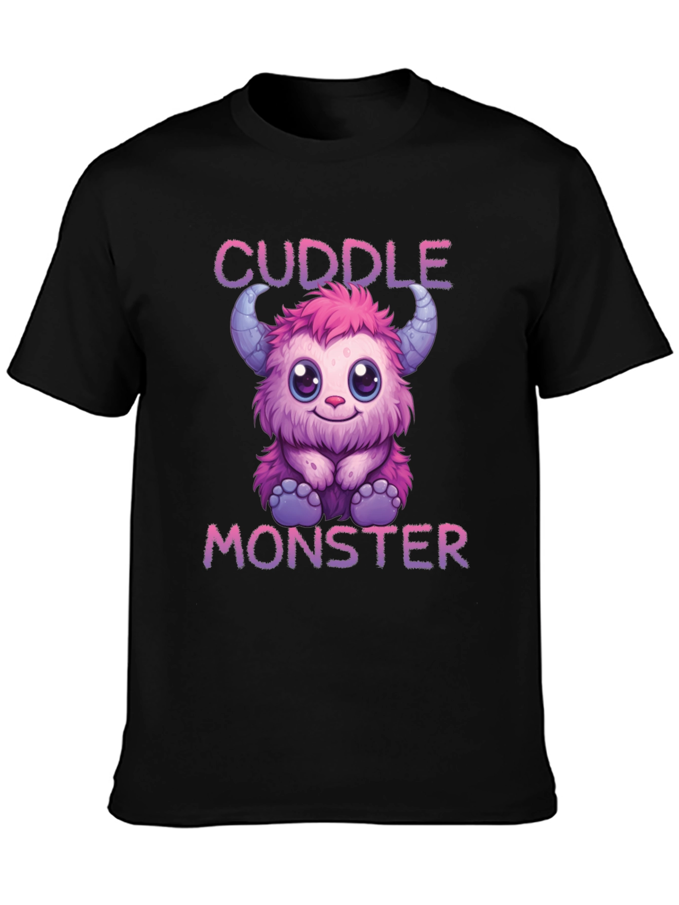 Cuddle Monster Black T-Shirt