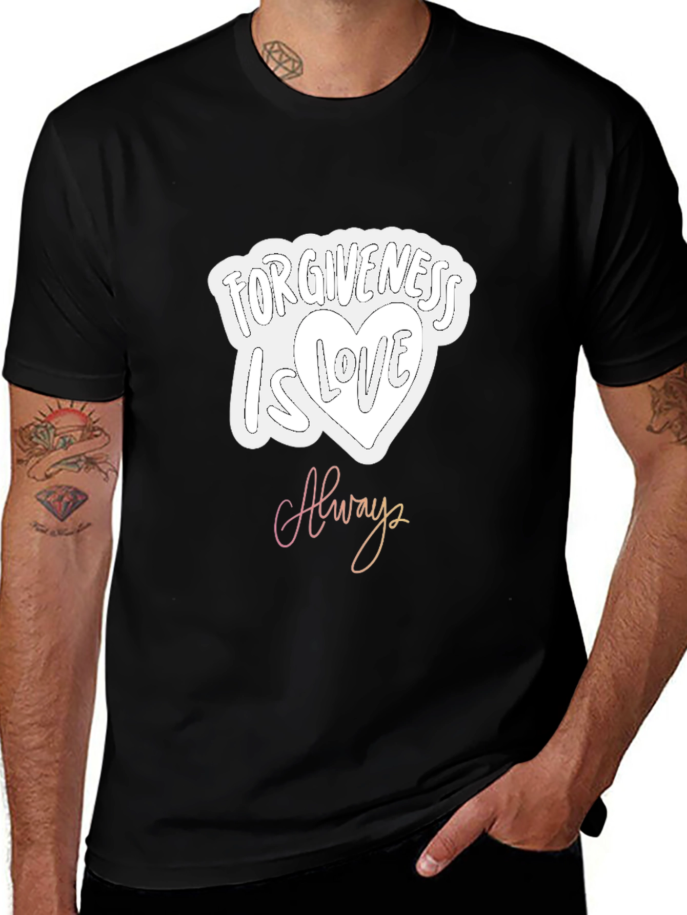 Forgiveness Is Love Always Black Graphic Tee