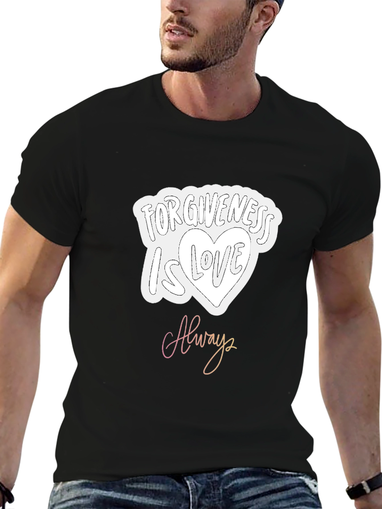 Forgiveness Is Love Always Black Graphic Tee