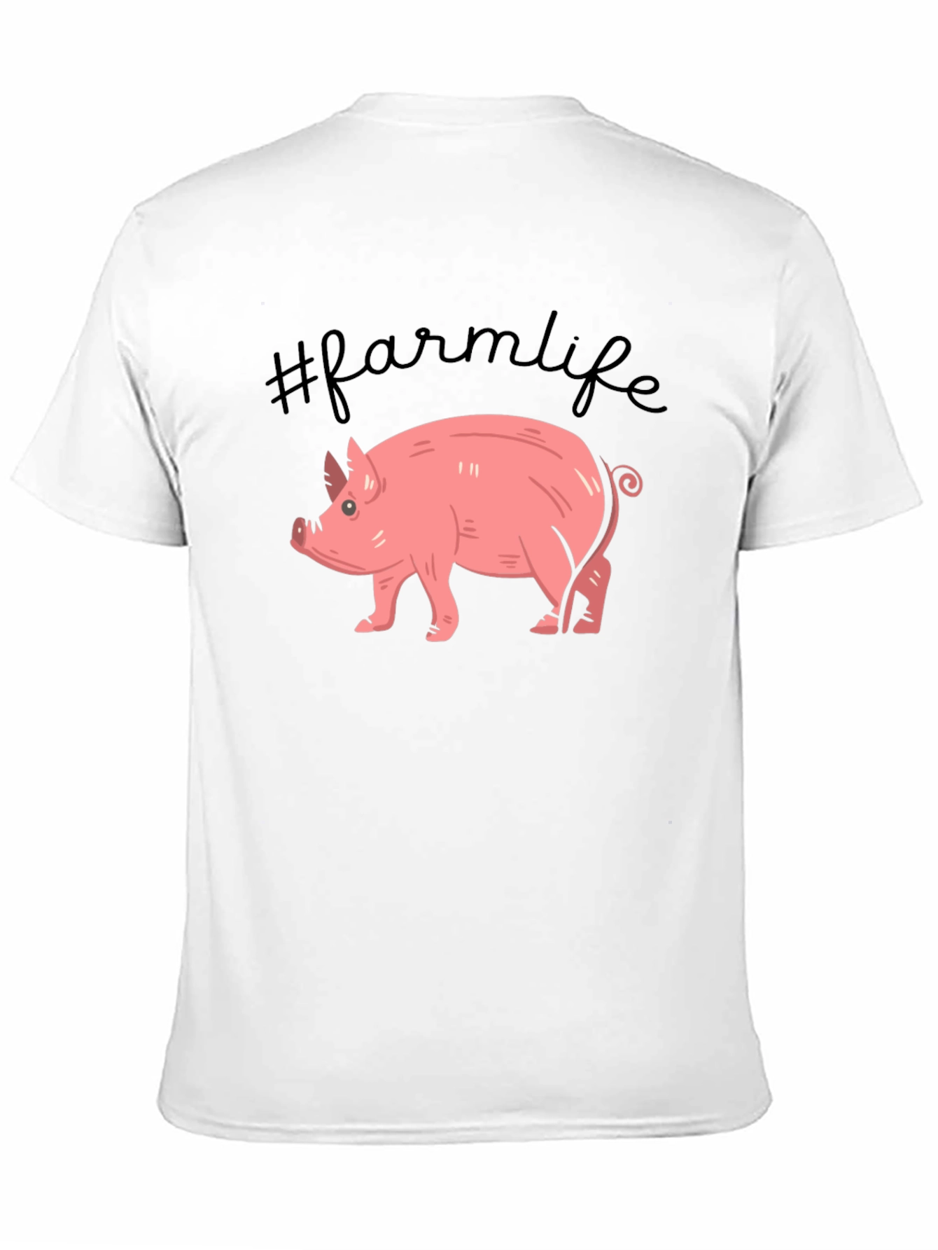 Farm Life Pig Graphic Tee - Unisex Black T-Shirt