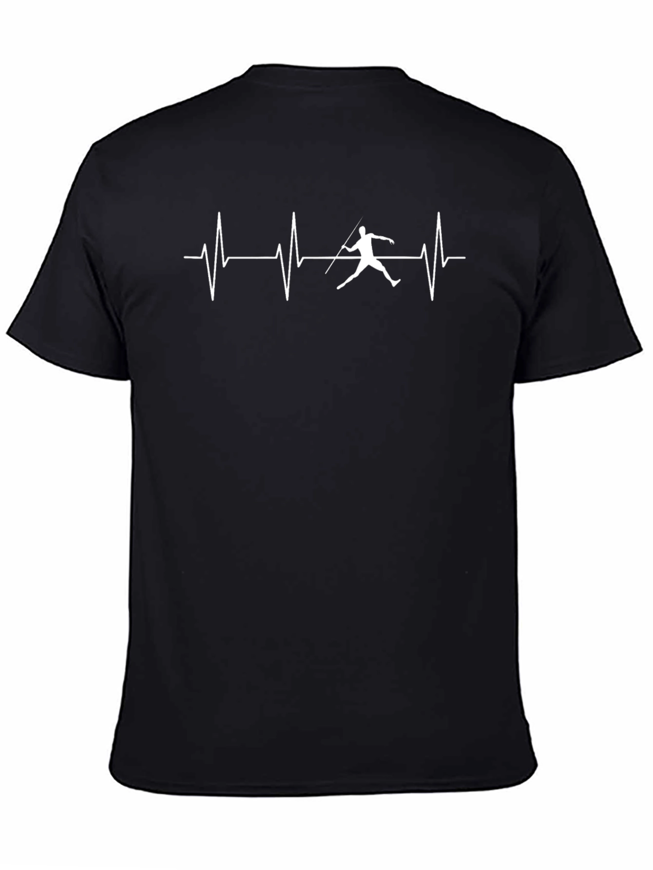 Fencing Heartbeat T-Shirt - Black