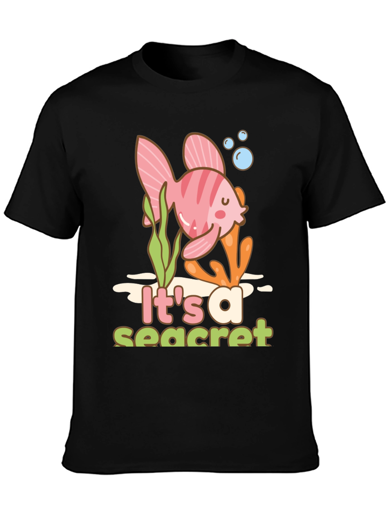 Its a Sea-cret T-Shirt Cute Fish Graphic Tee