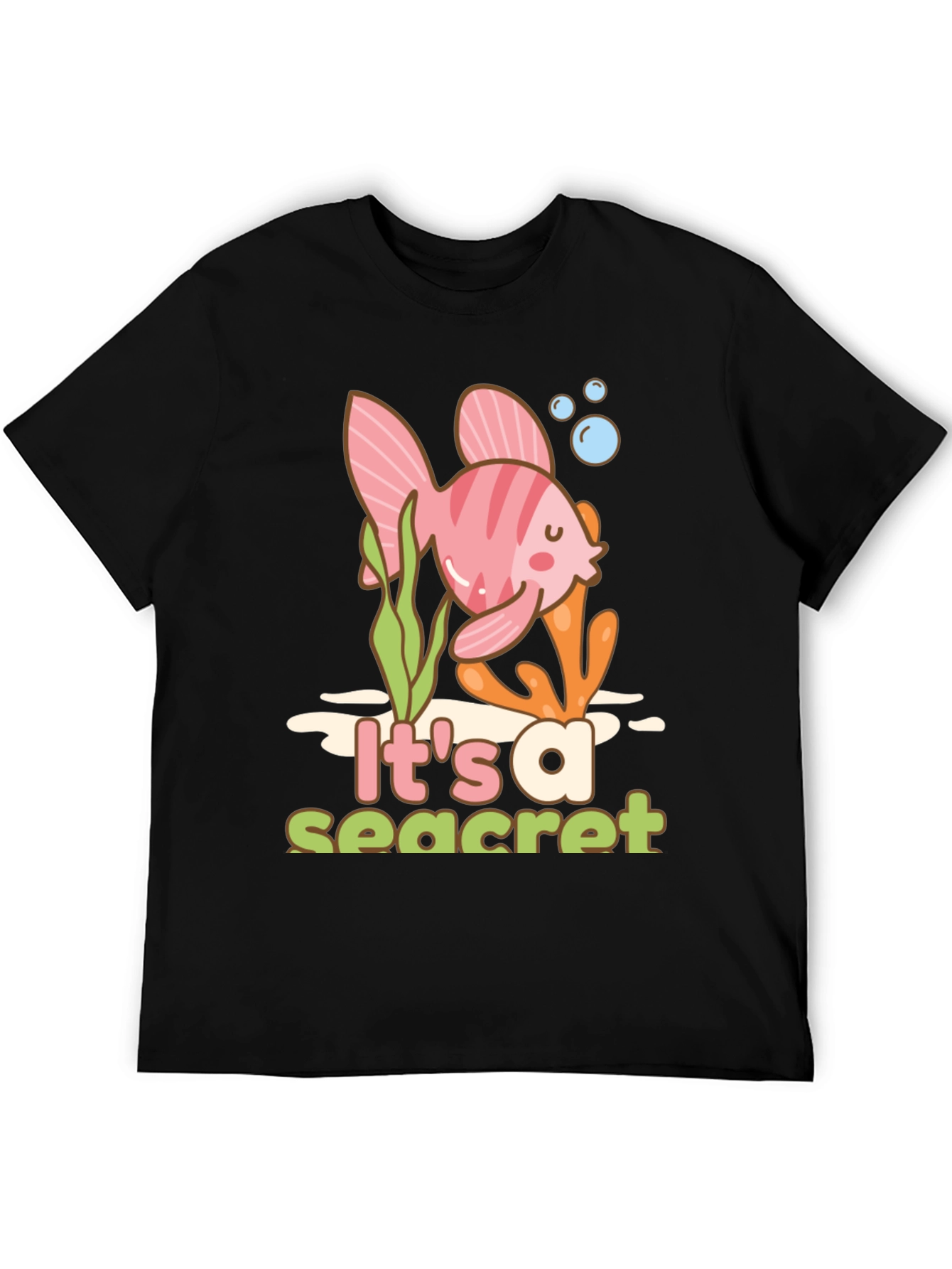 Its a Sea-cret T-Shirt Cute Fish Graphic Tee