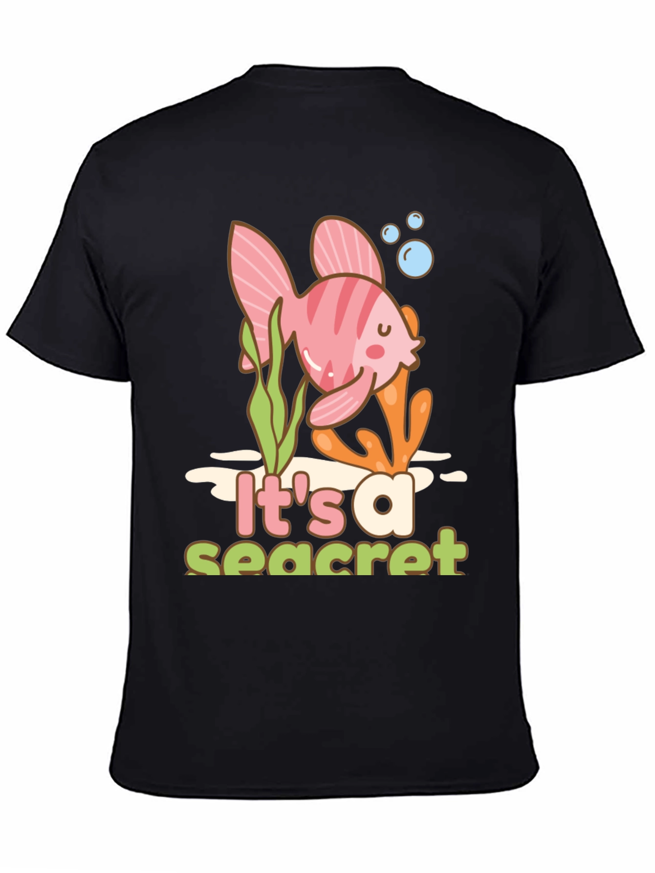 Its a Sea-cret T-Shirt Cute Fish Graphic Tee