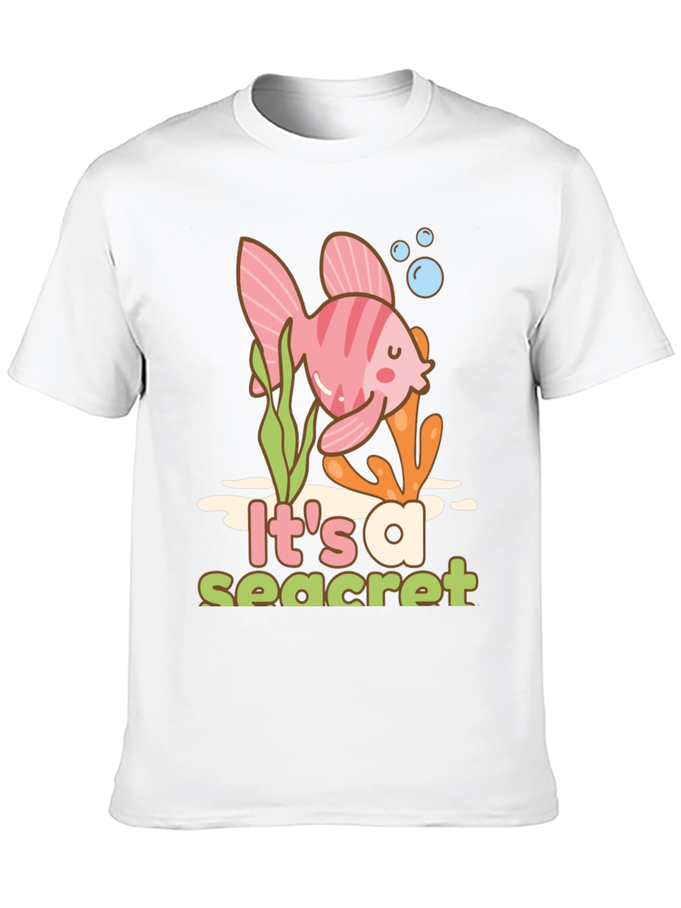 Its a Sea-cret T-Shirt Cute Fish Graphic Tee