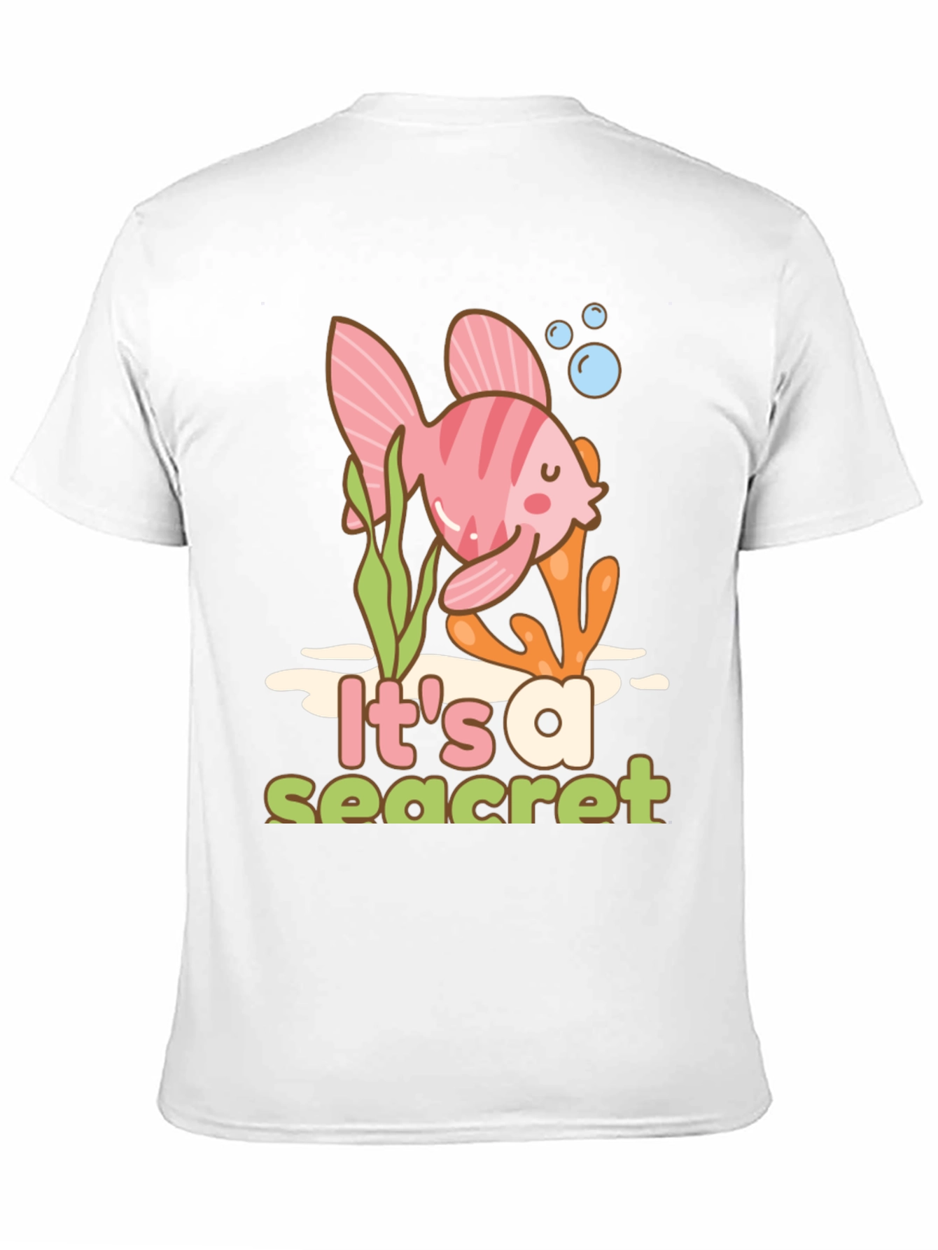 Its a Sea-cret T-Shirt Cute Fish Graphic Tee