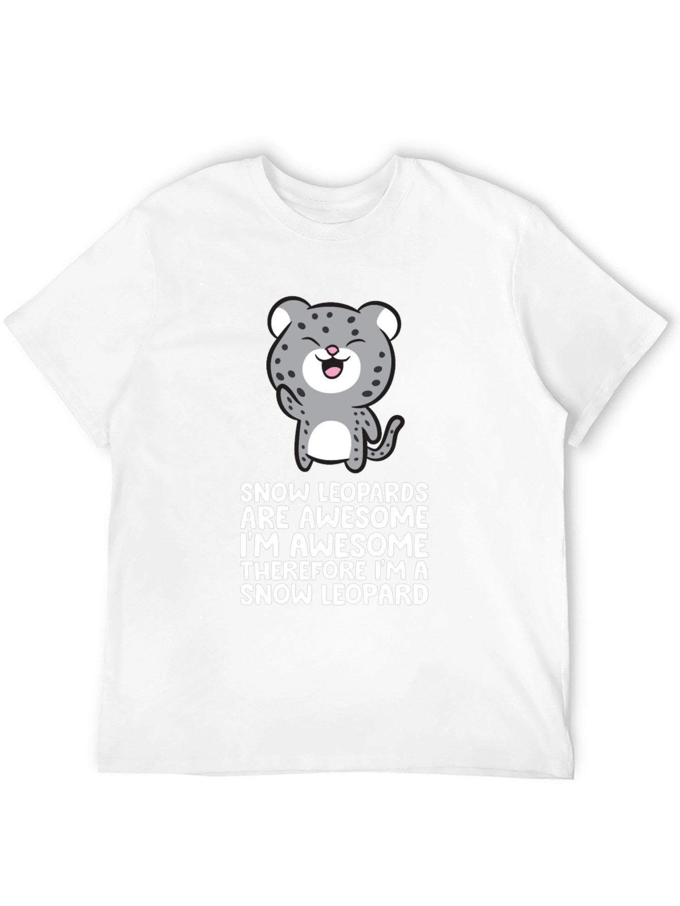 Snow Leopard Awesome Graphic T-Shirt