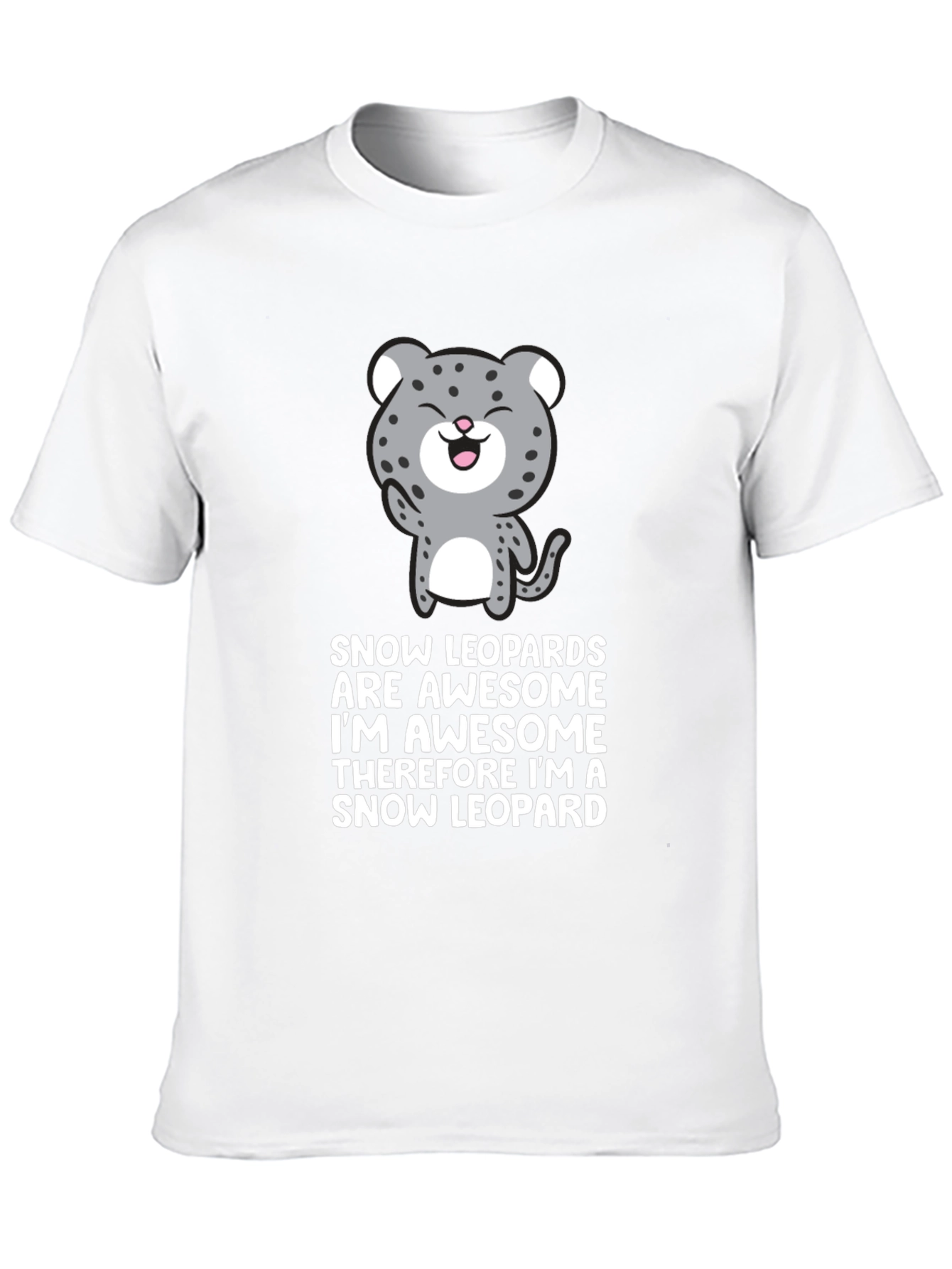 Snow Leopard Awesome Graphic T-Shirt
