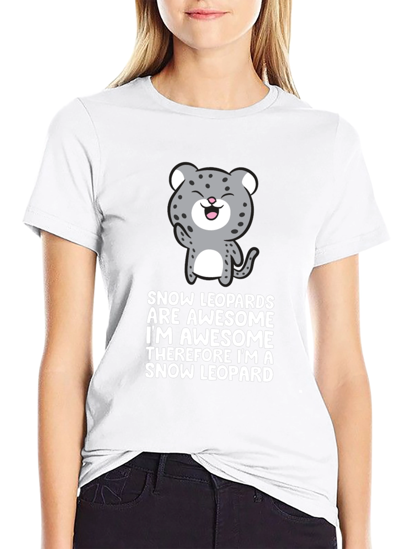 Snow Leopard Awesome Graphic T-Shirt