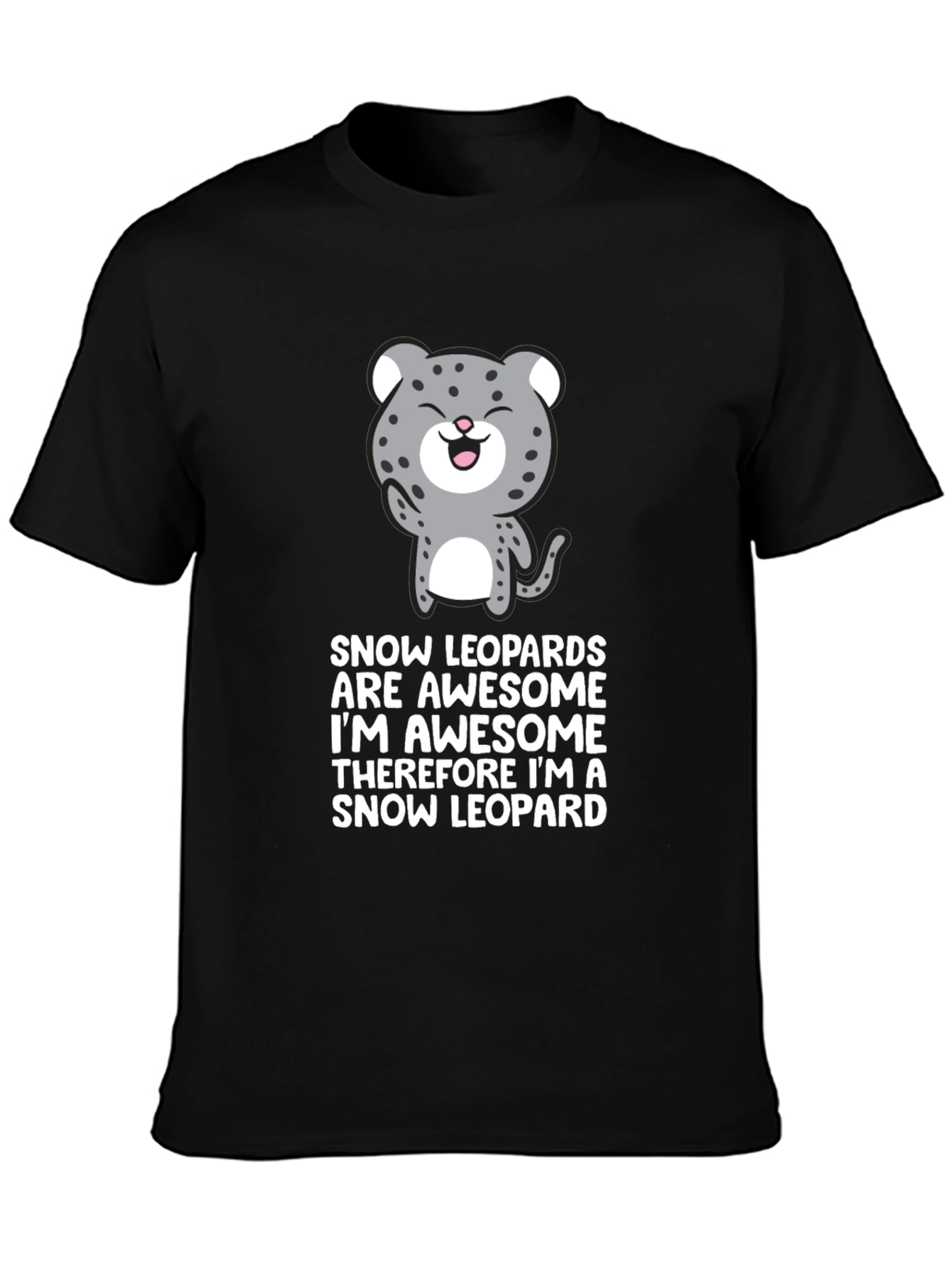 Snow Leopard Awesome Graphic T-Shirt