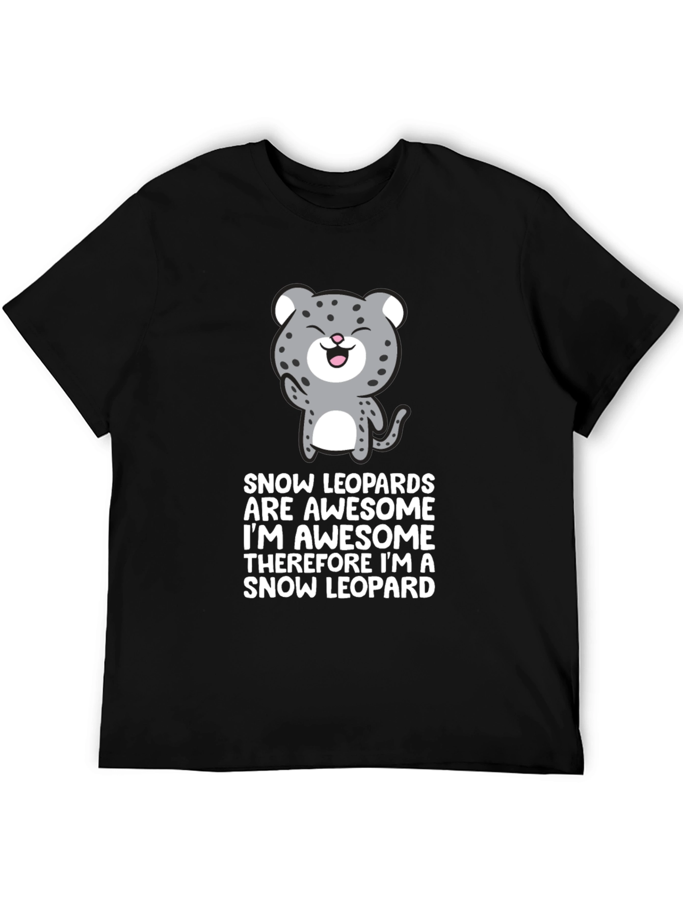 Snow Leopard Awesome Graphic T-Shirt