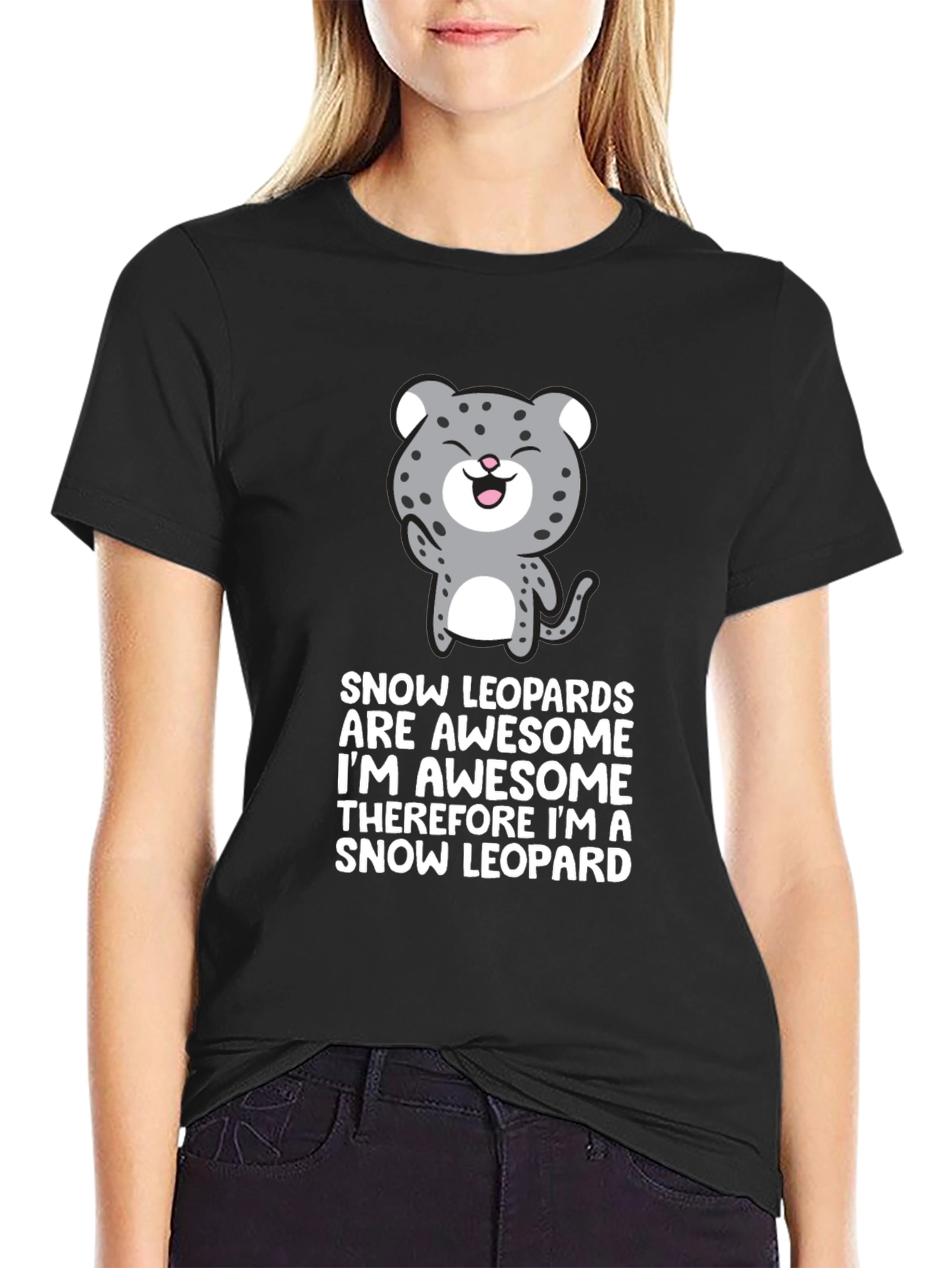 Snow Leopard Awesome Graphic T-Shirt
