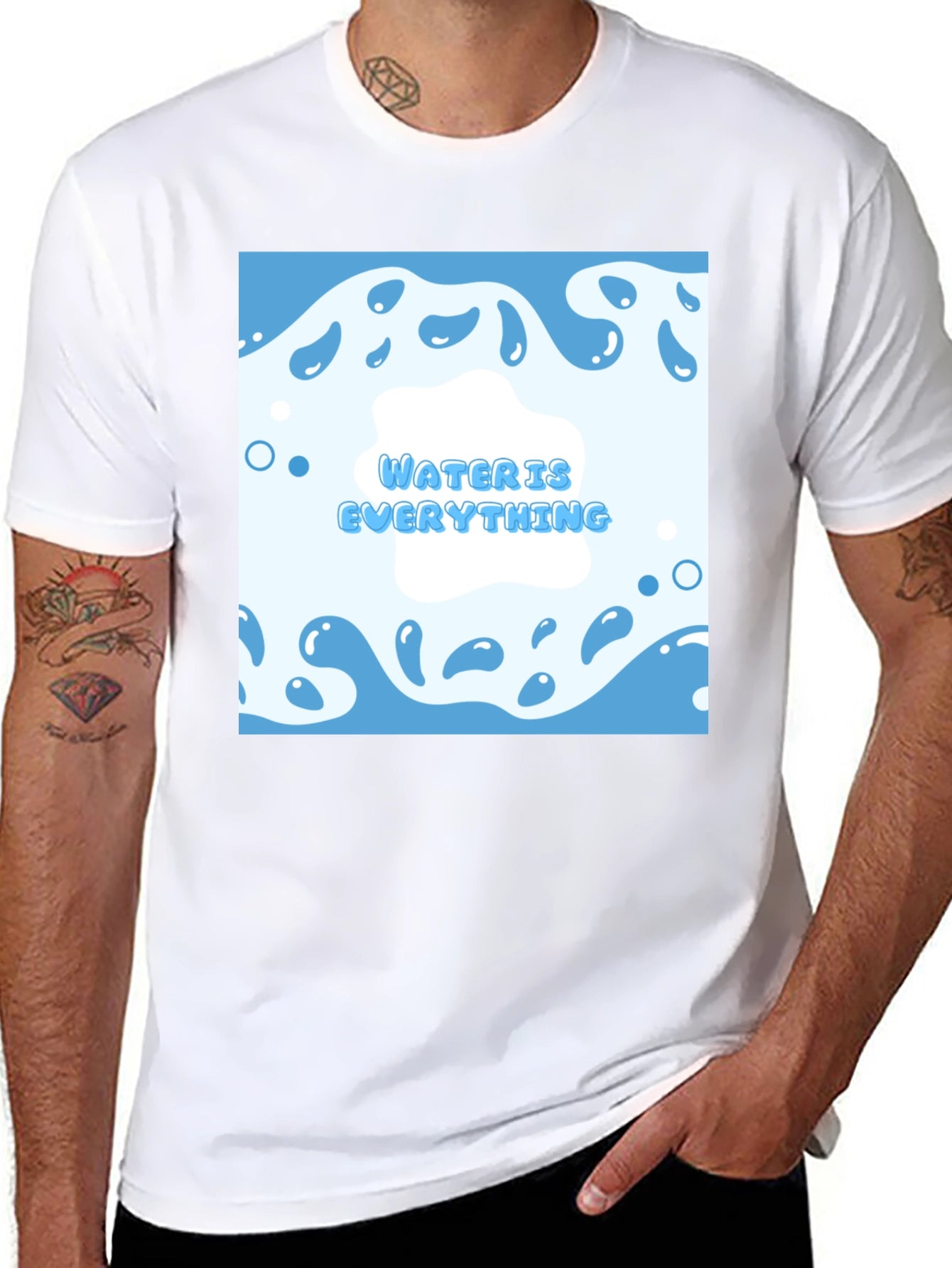 Water is Everything T-Shirt - Cool Blue Graphic Tee