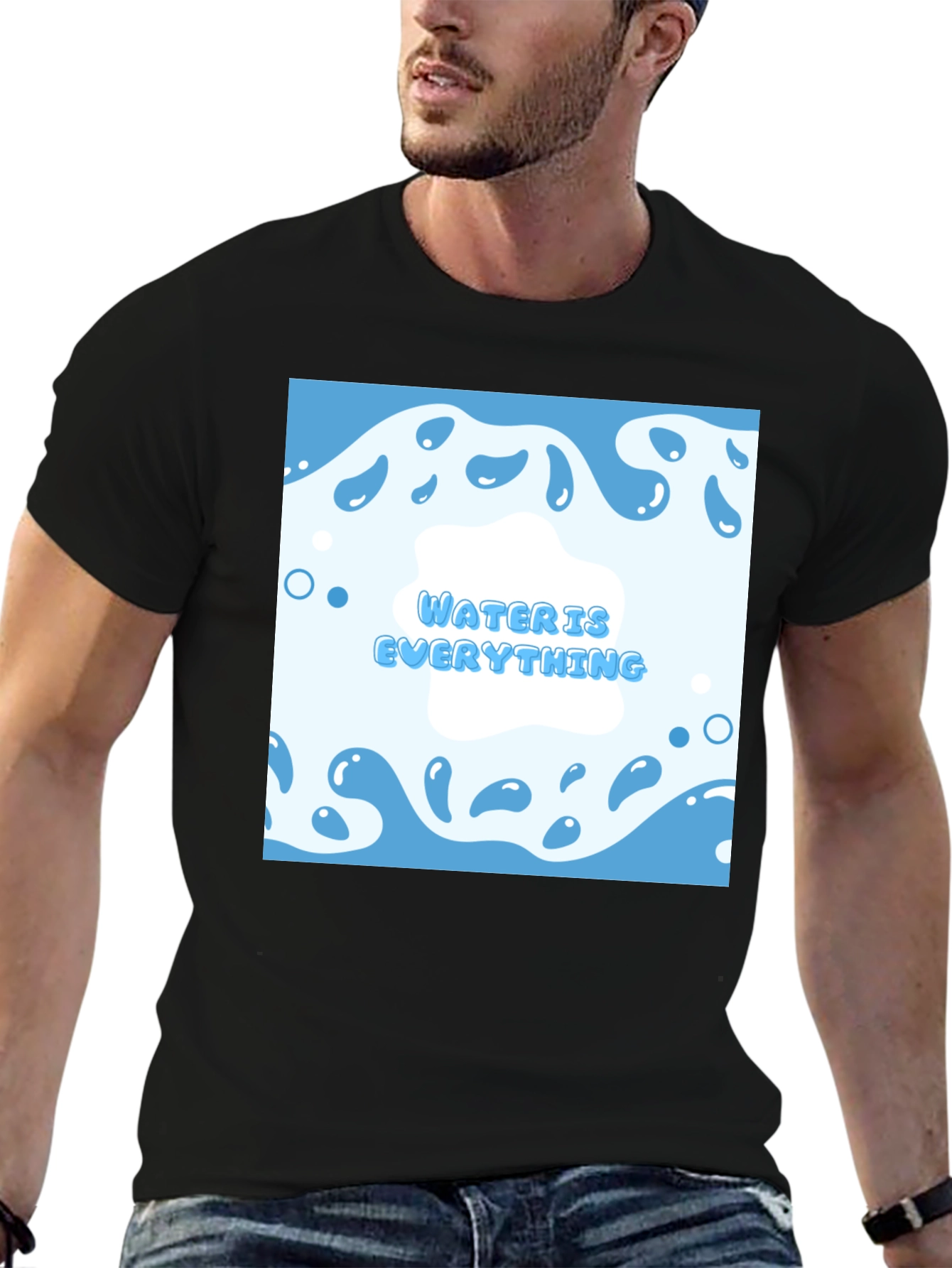 Water is Everything T-Shirt - Cool Blue Graphic Tee