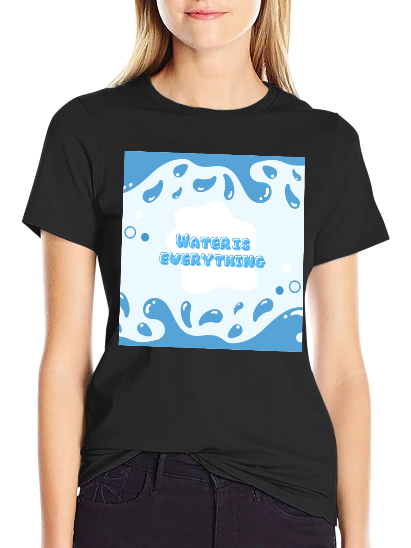 Water is Everything T-Shirt - Cool Blue Graphic Tee