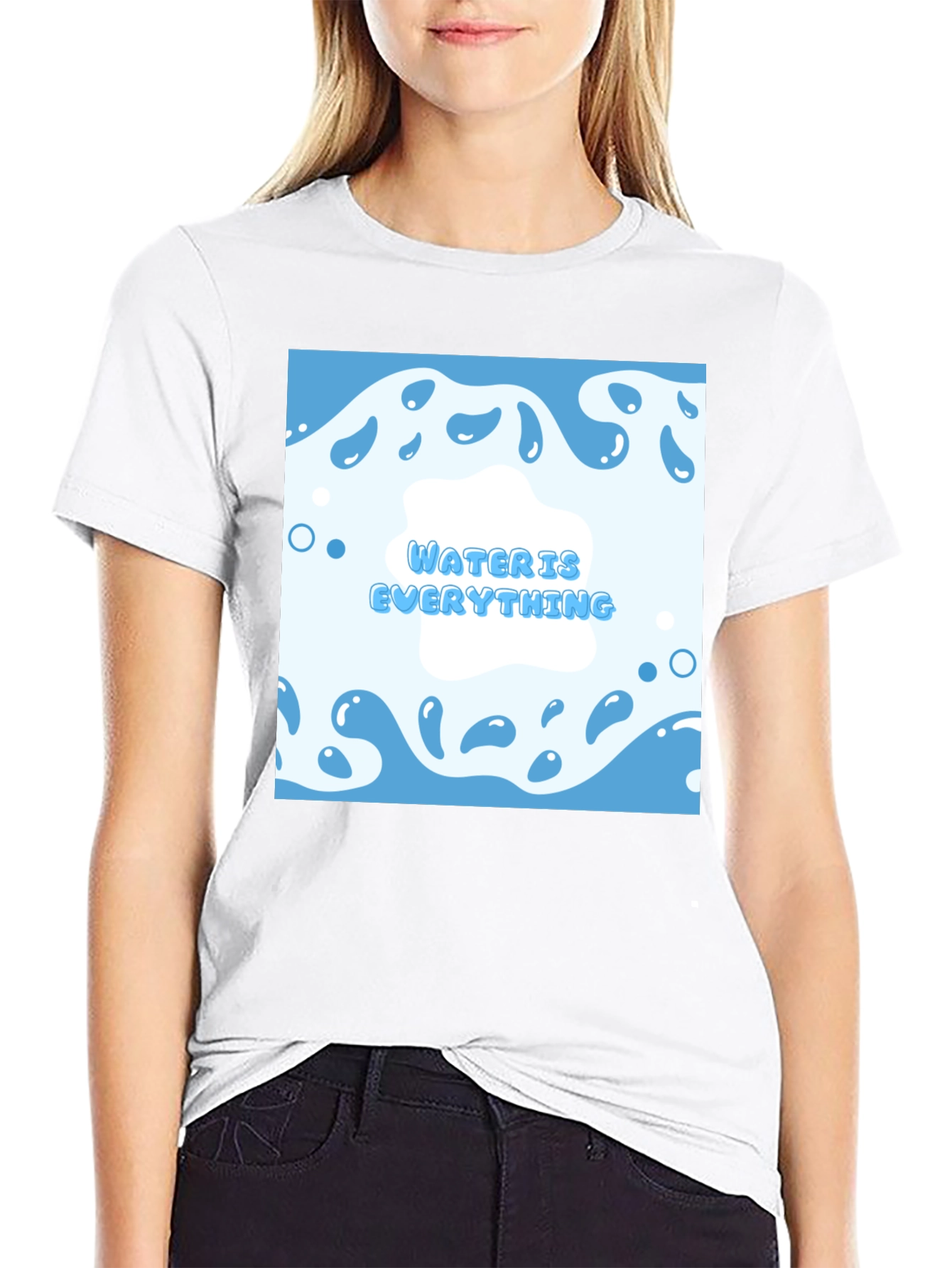 Water is Everything T-Shirt - Cool Blue Graphic Tee