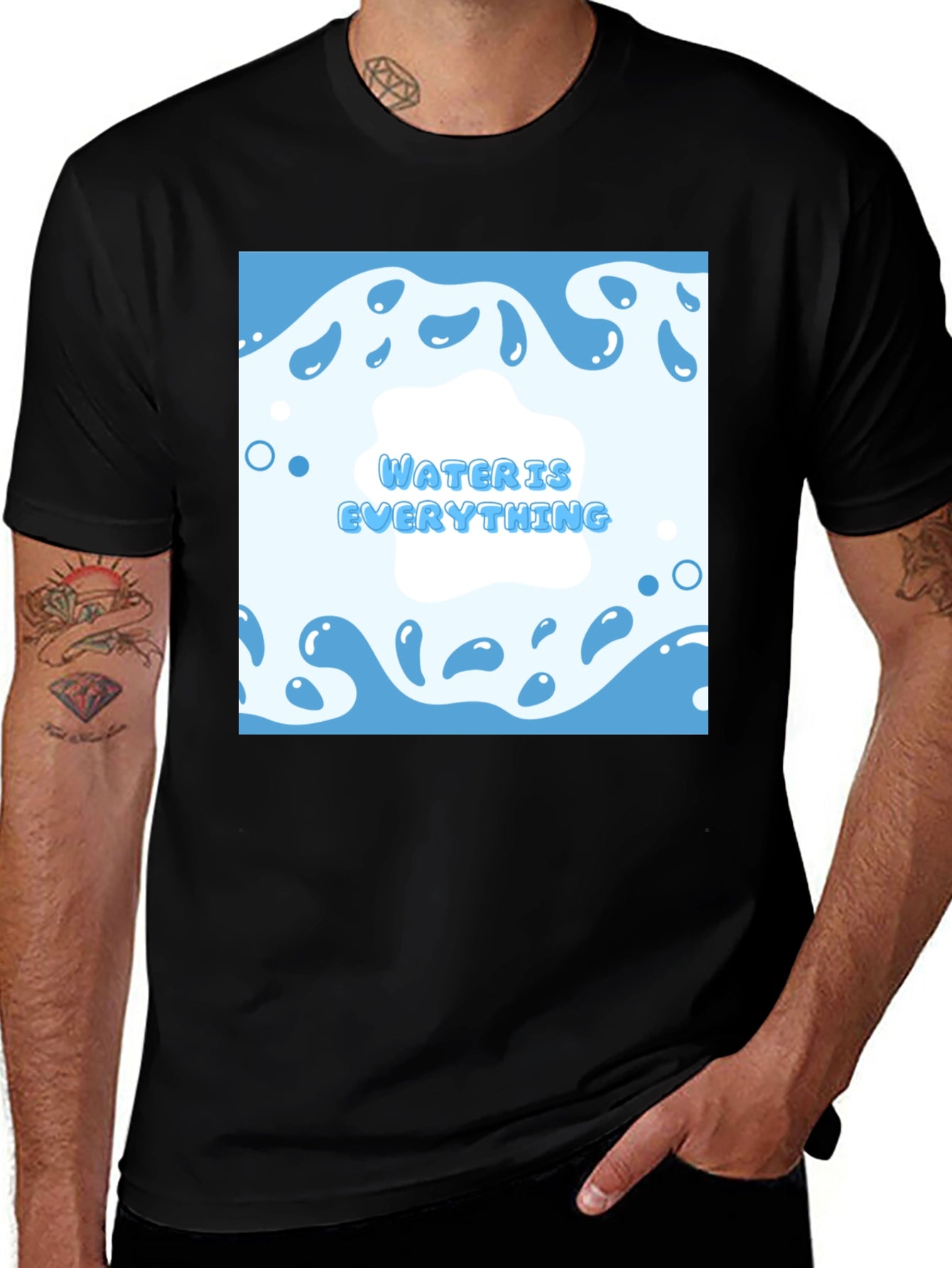 Water is Everything T-Shirt - Cool Blue Graphic Tee