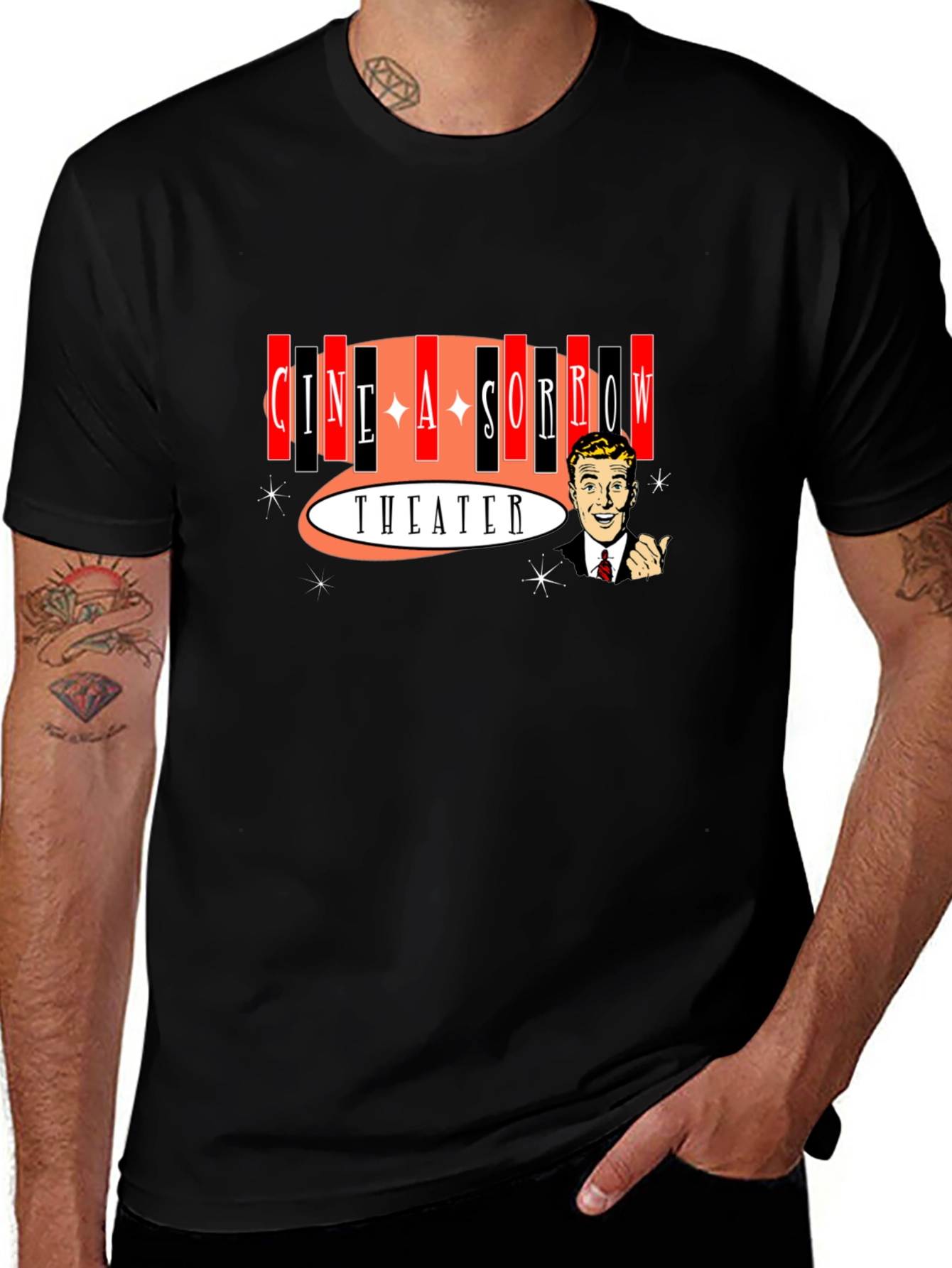 Cine A Sorrow Theater Graphic T-Shirt