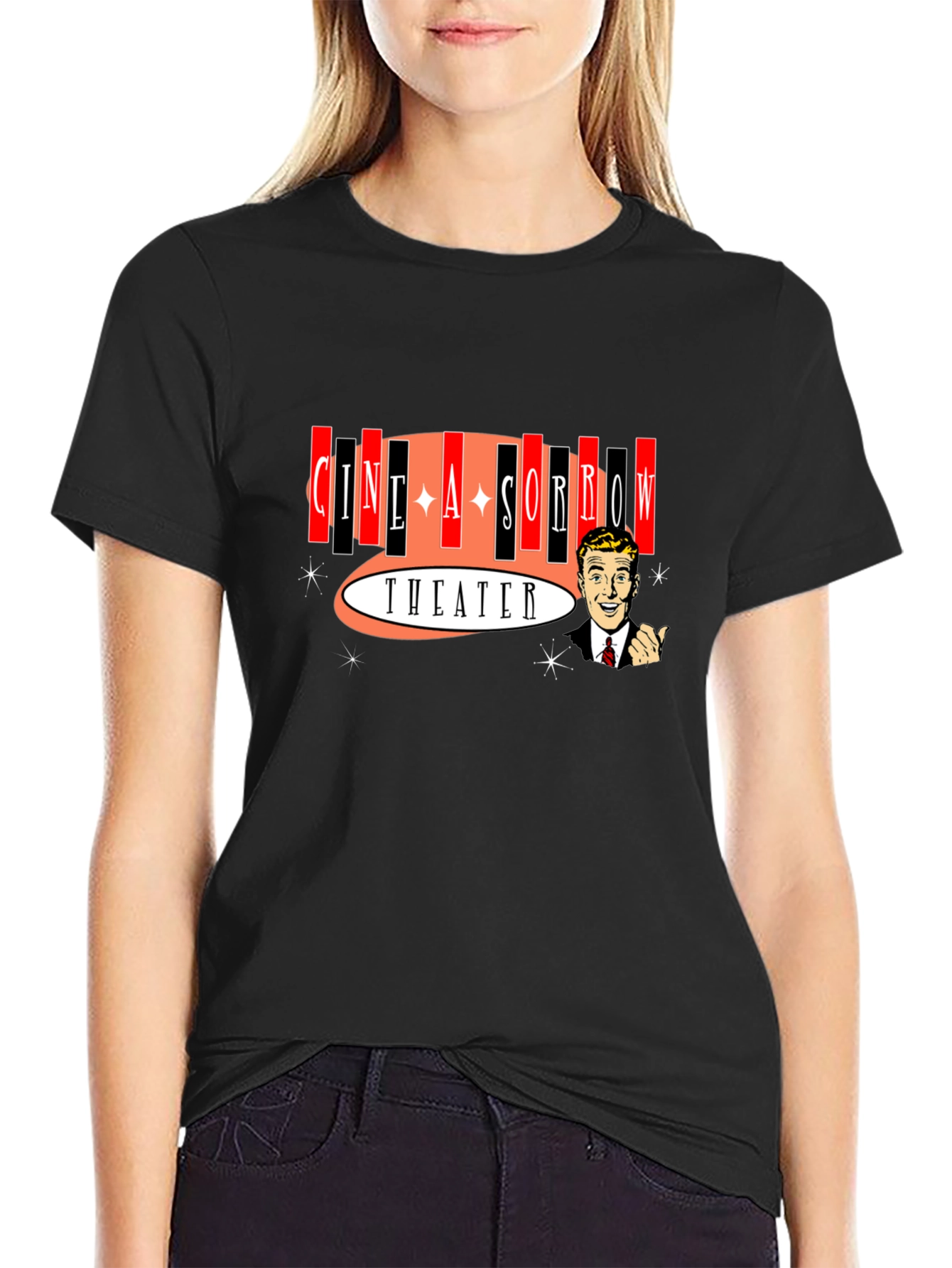 Cine A Sorrow Theater Graphic T-Shirt
