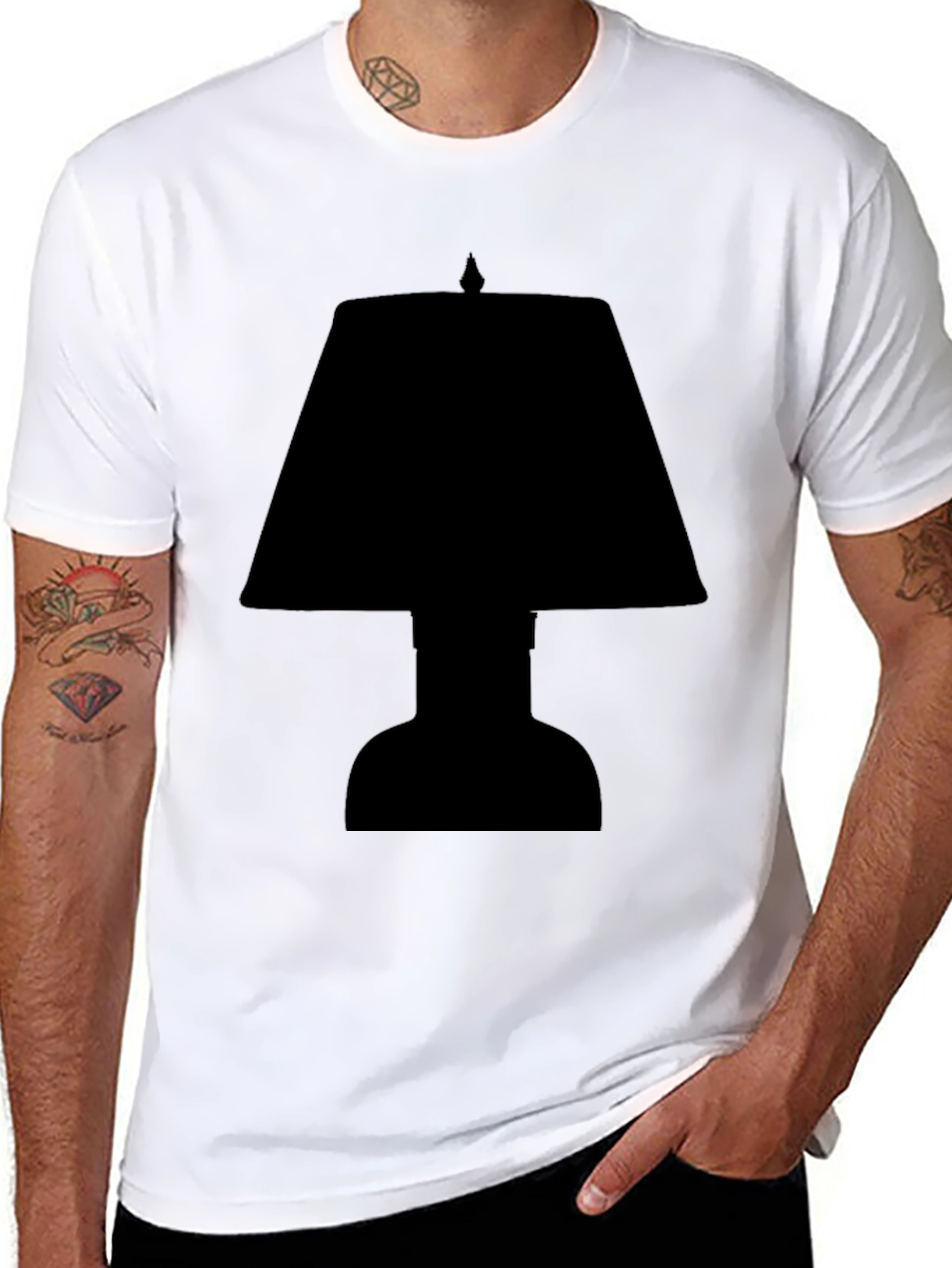 Silhouette Lamp Graphic Tee - Stylish & Unique