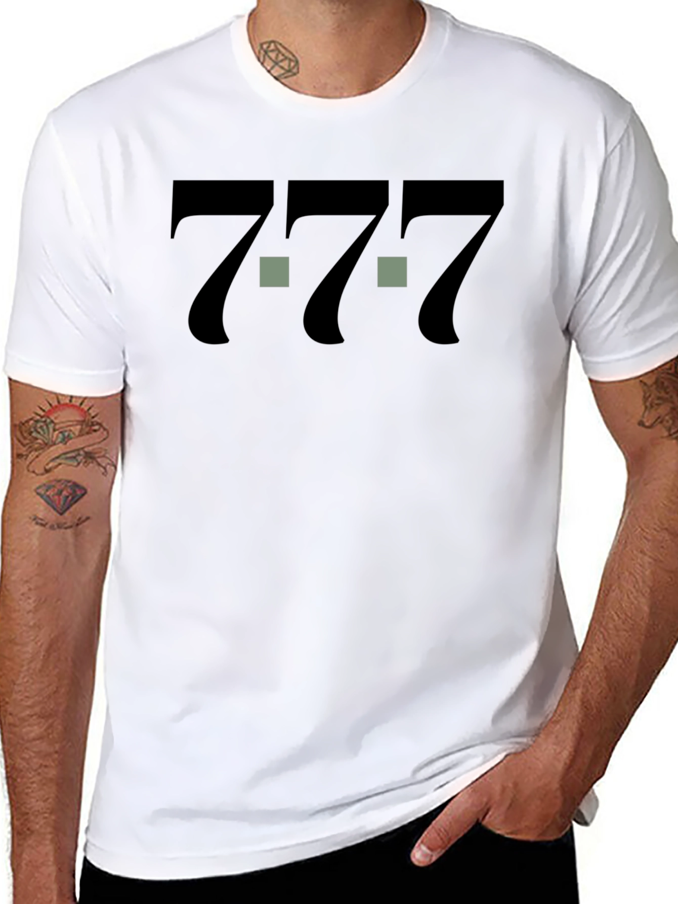 Lucky Number 7 Graphic Tee - Unisex Black T-Shirt