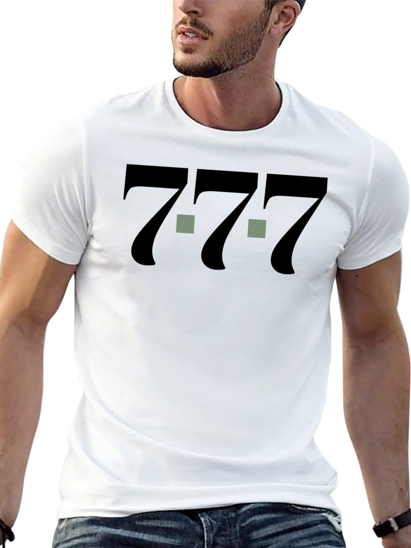 Lucky Number 7 Graphic Tee - Unisex Black T-Shirt