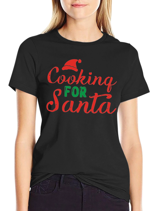 Cooking For Santa Christmas Graphic T-Shirt
