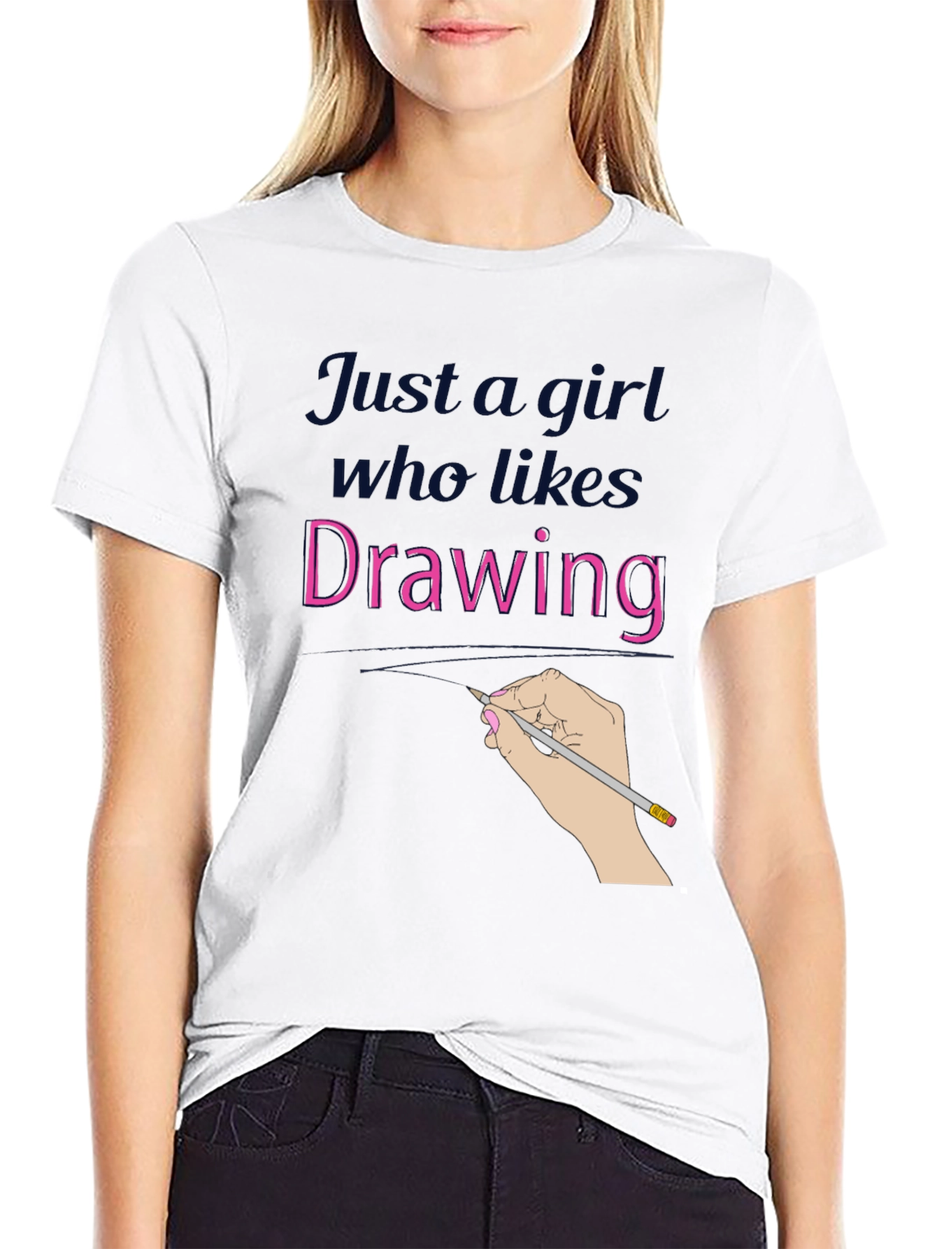Just a Girl Who Likes Drawing T-Shirt