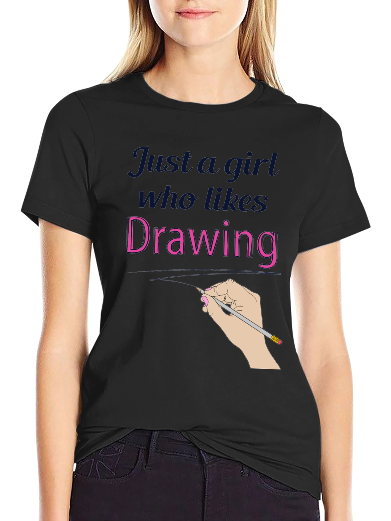 Just a Girl Who Likes Drawing T-Shirt