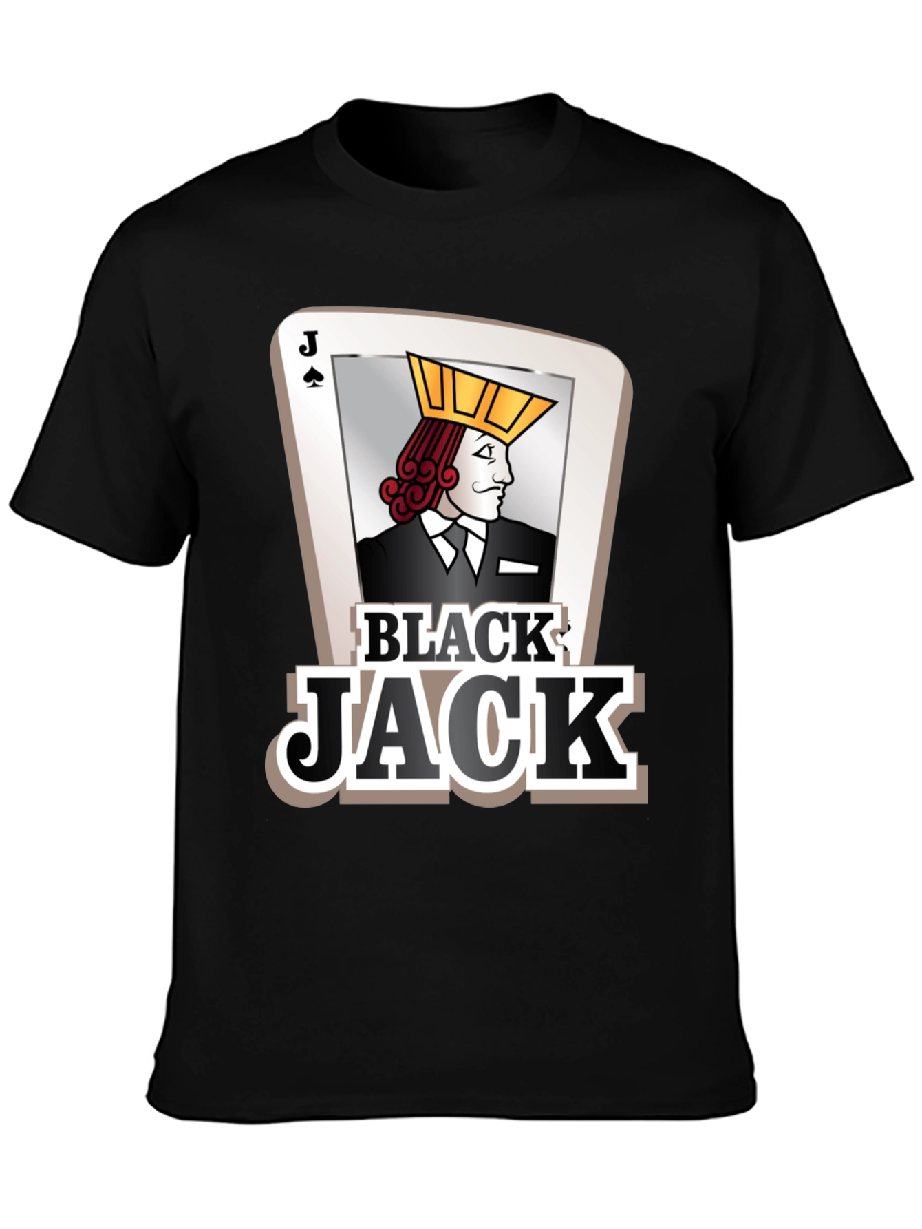 Black Jack Card Graphic Tee