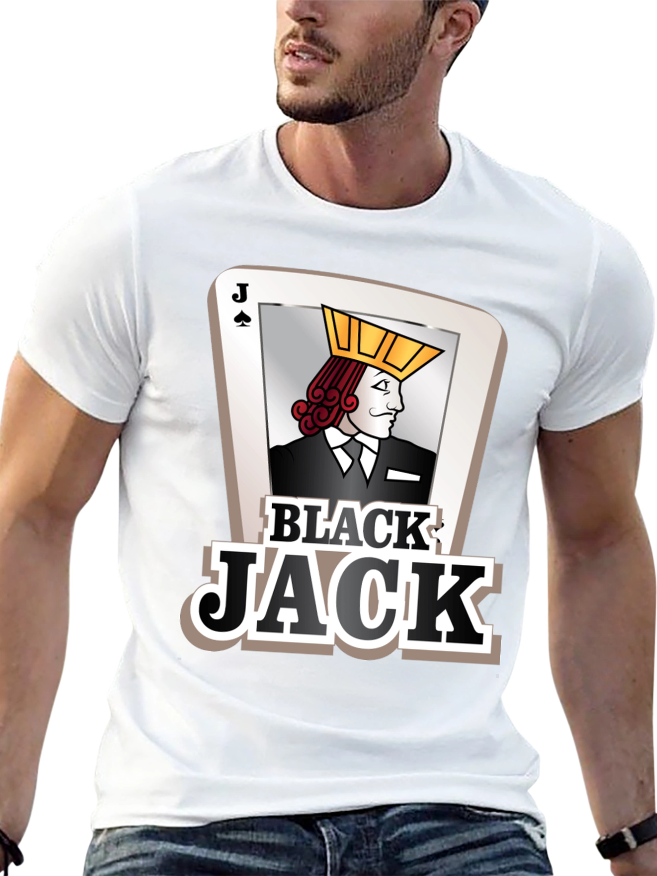 Black Jack Card Graphic Tee