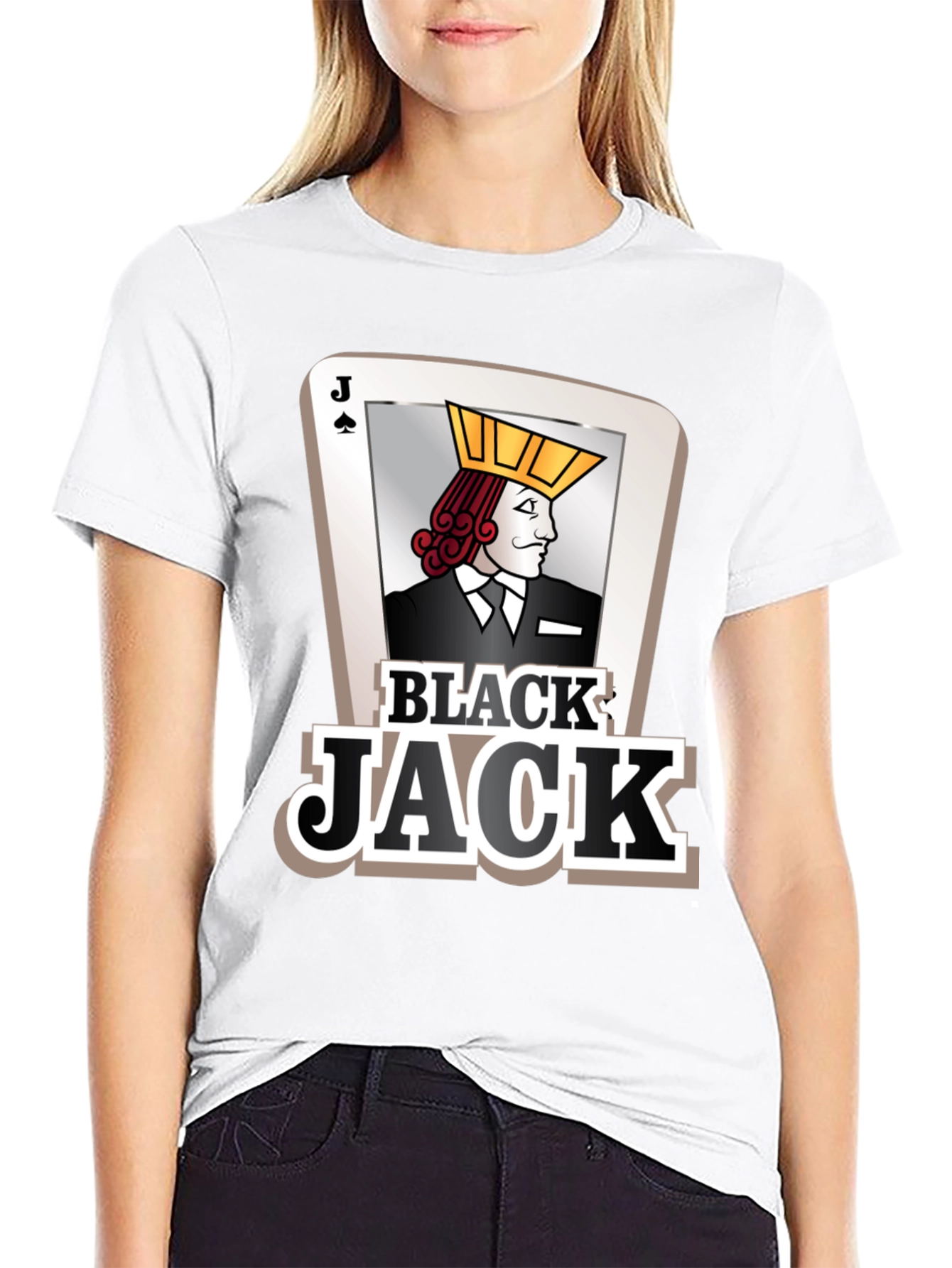 Black Jack Card Graphic Tee