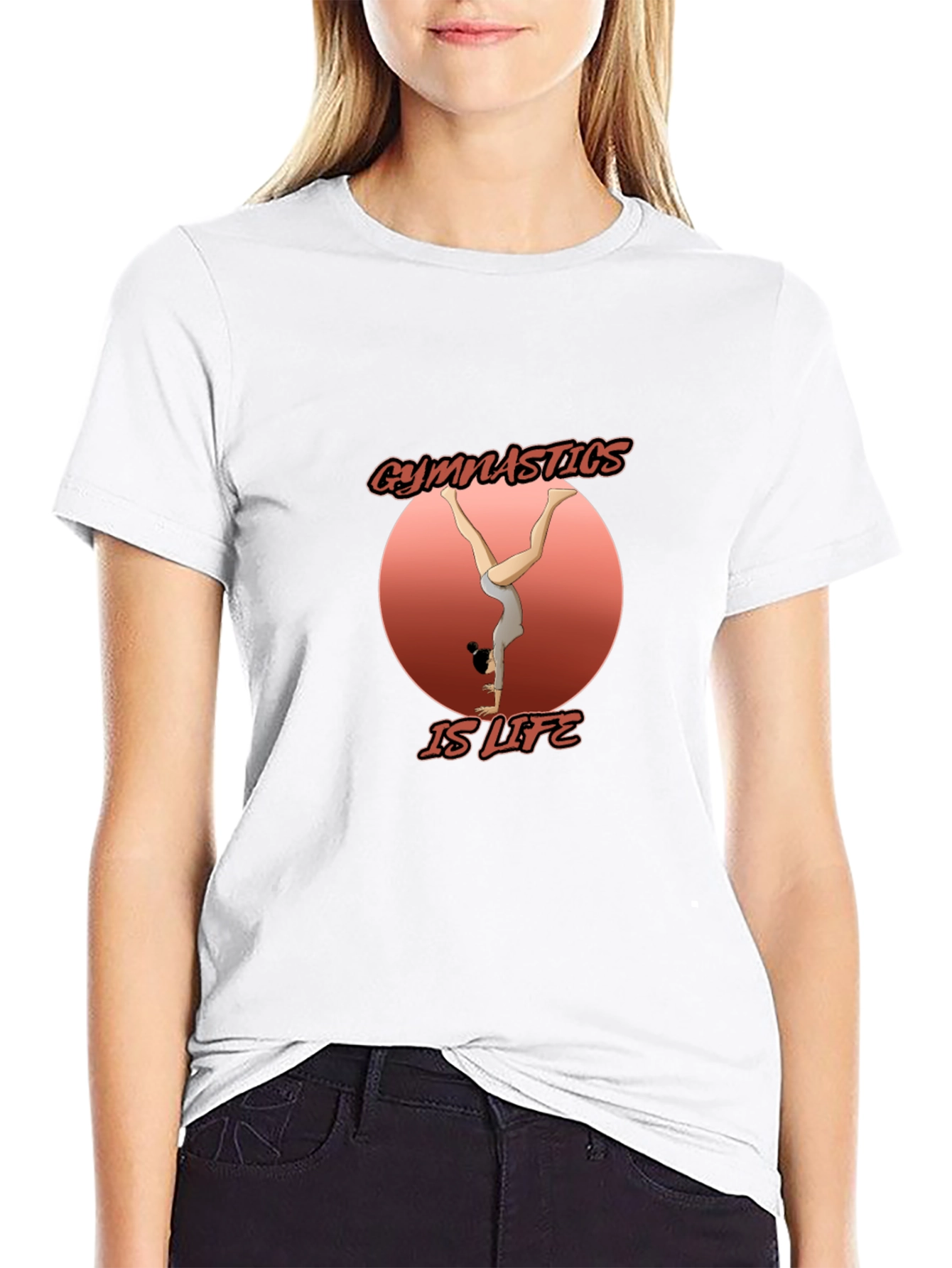 Gymnastics is Life Black Graphic T-Shirt