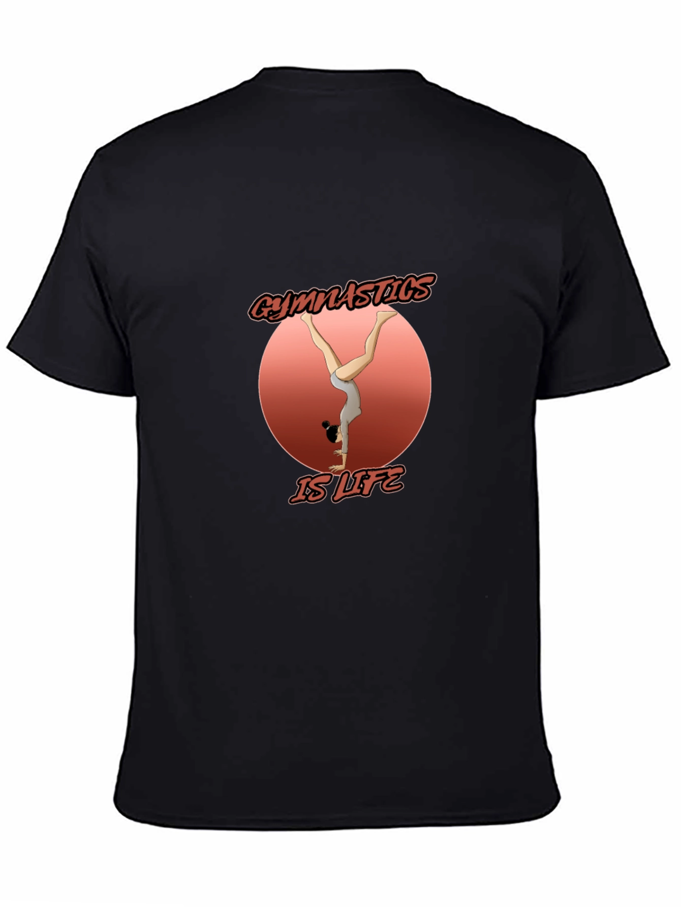 Gymnastics is Life Black Graphic T-Shirt