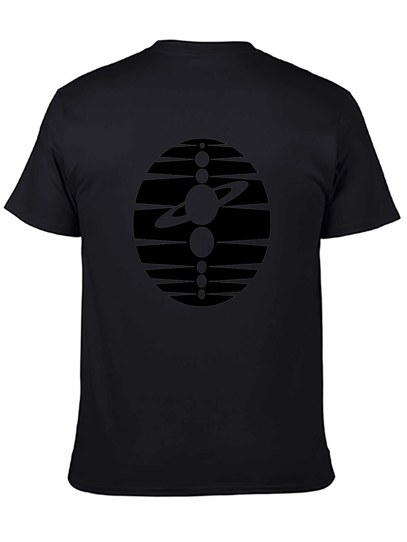 Cosmic Harmony Tee - Black Graphic Print