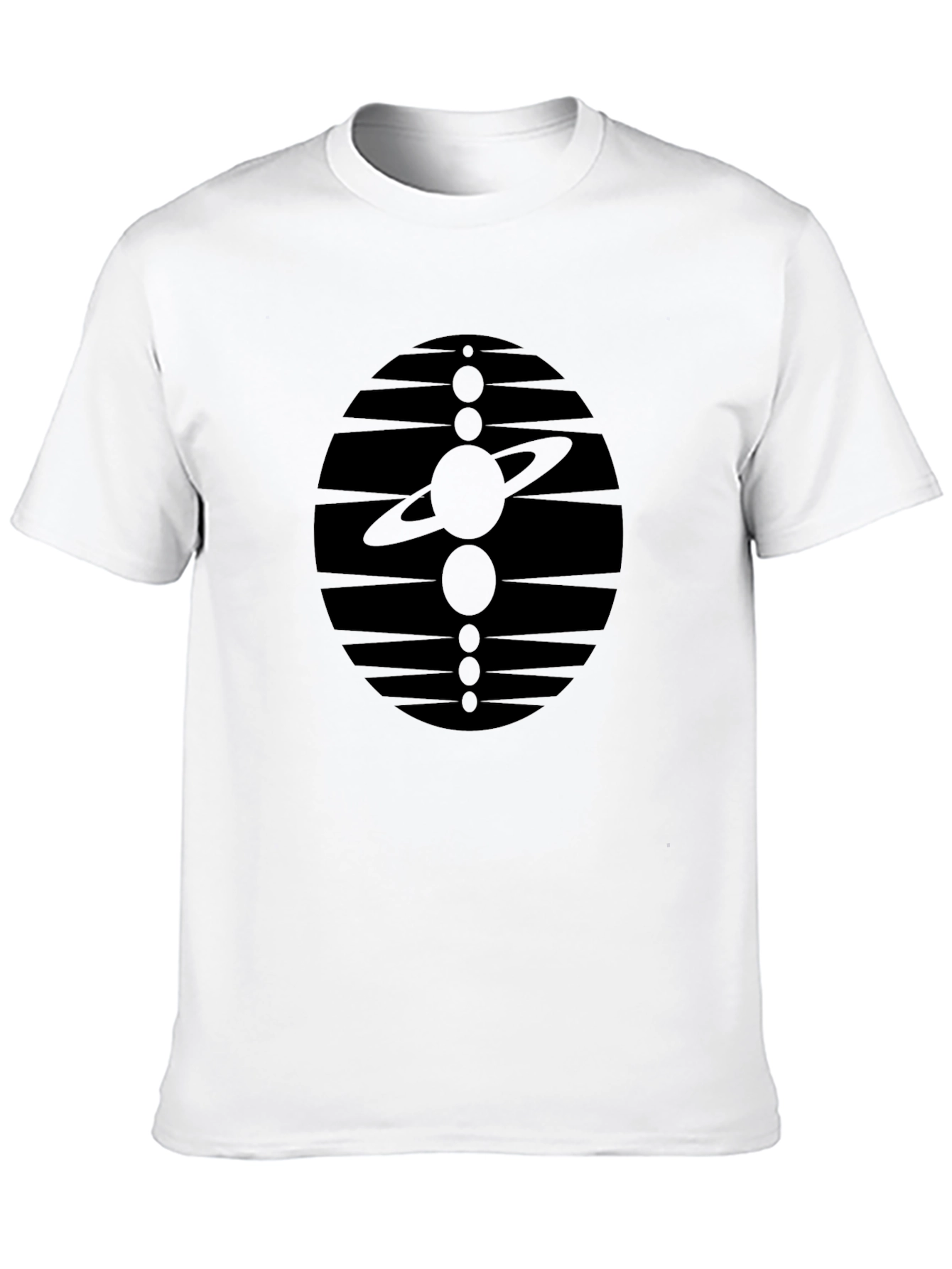 Cosmic Harmony Tee - Black Graphic Print